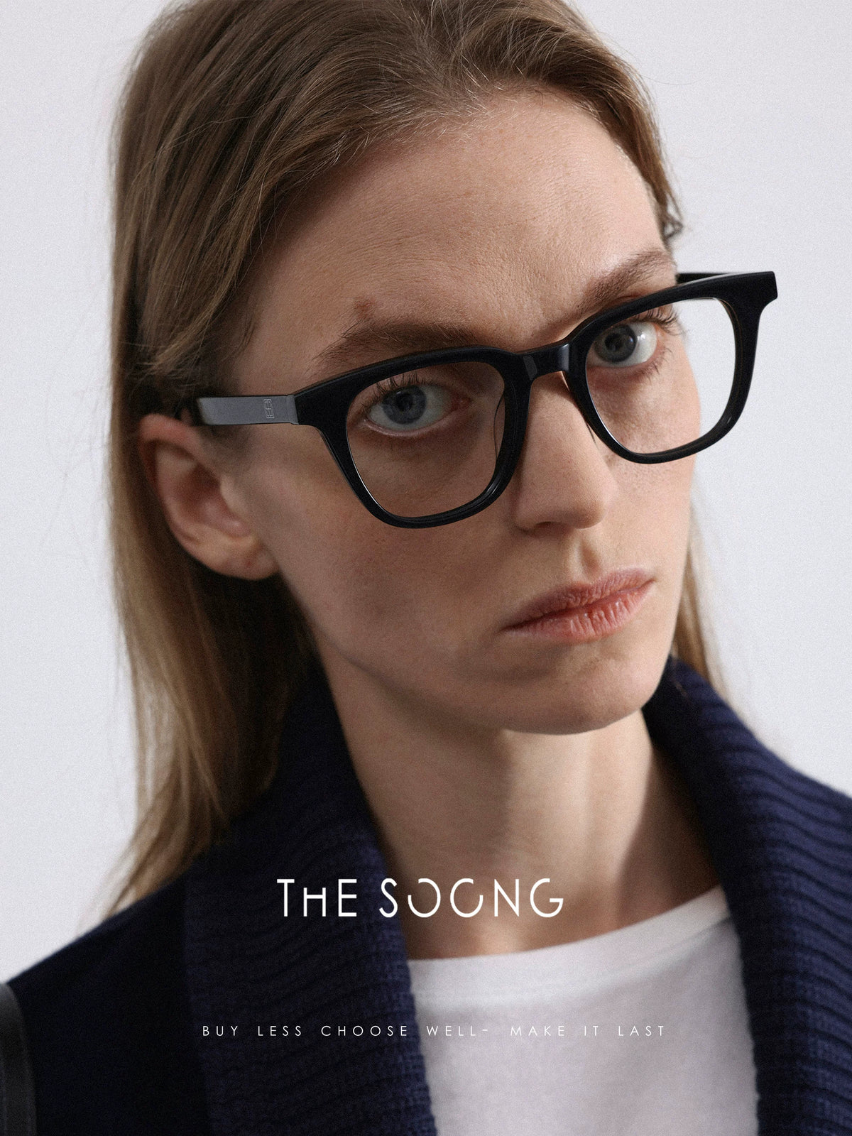 THESOONG/Natural Look Blue Light Blocking Vintage Square Black Frame Glasses 8007