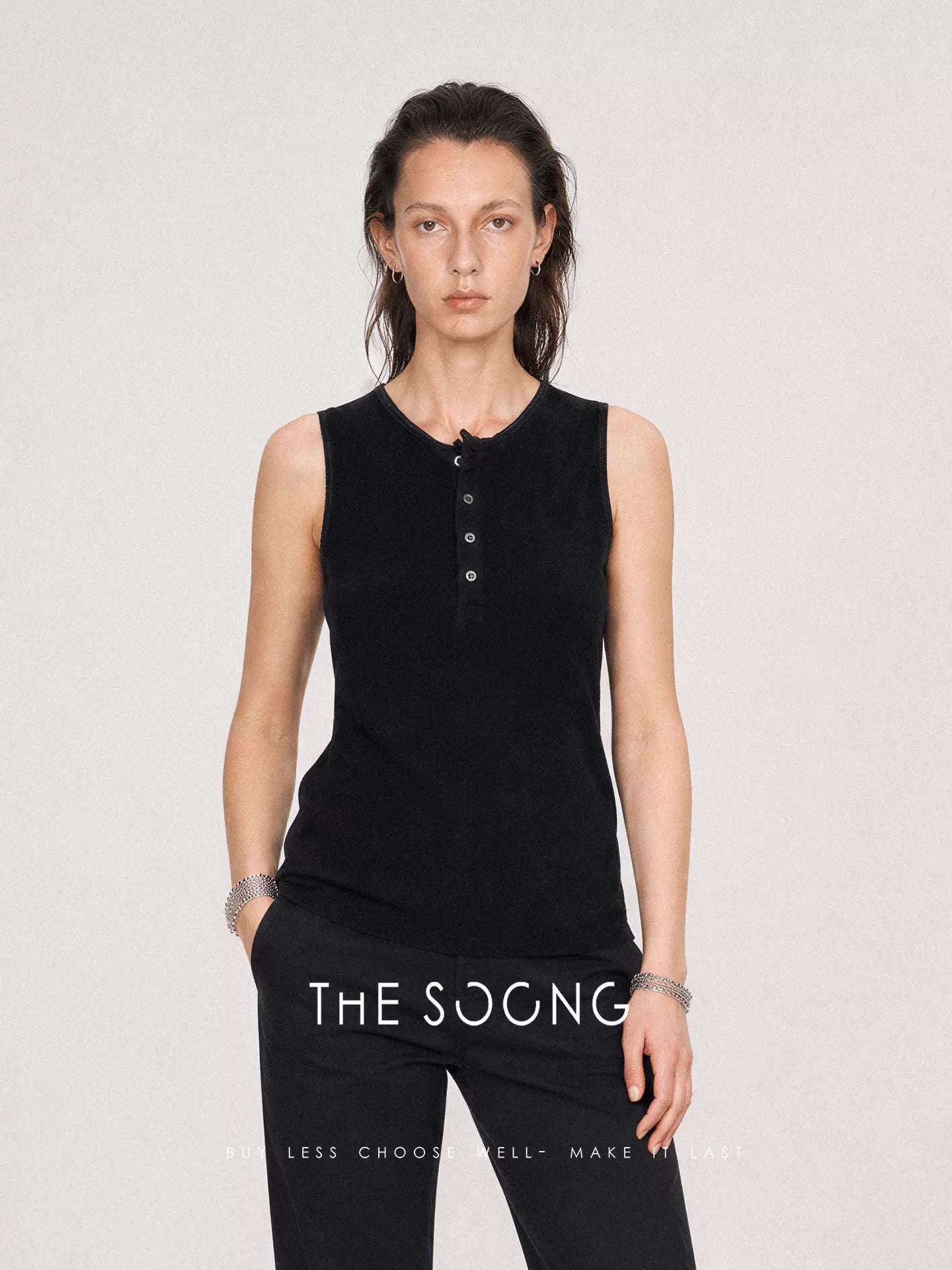 THESOONG/Imported 100% Pima Cotton Lace Collar Design Vest for Women 9214