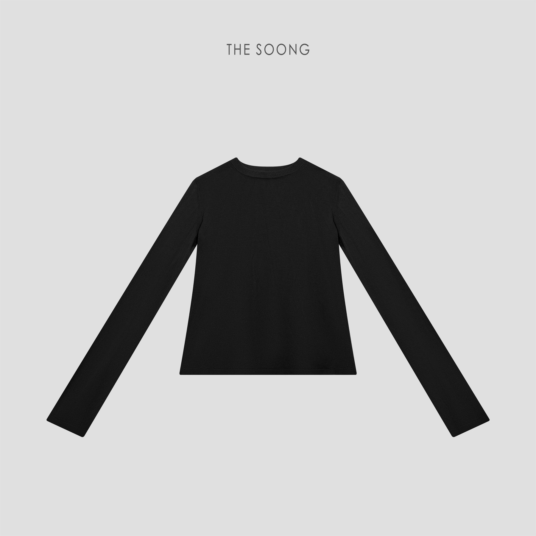 THESOONG/ 100% Merino Wool Fluffy Soft T-shirt with Texture Round Neck Solid Color Base Shirt 3390