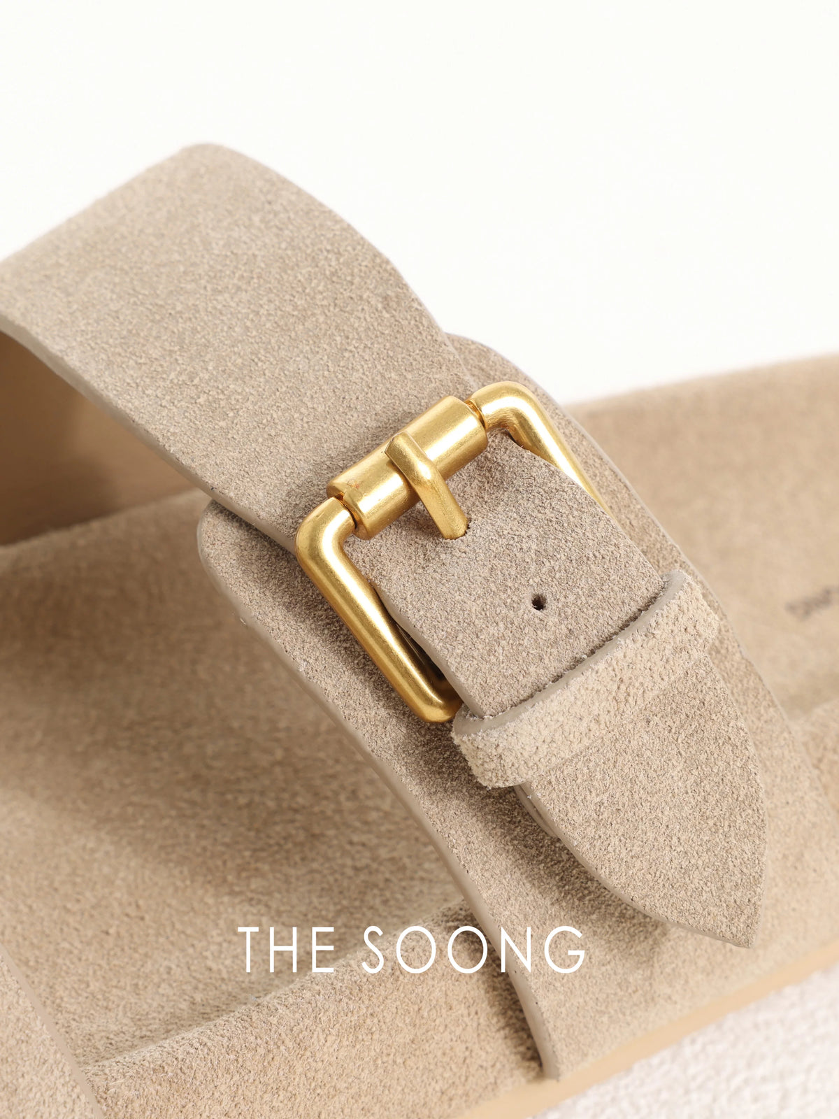 THESOONG/Wilderness relaxed suede nubuck leather outdoor sandals cork flat shoes summer 9292