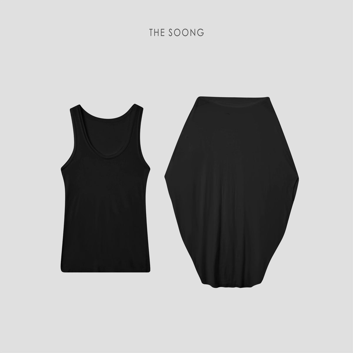 THESOONG/Breathable Skin Feel 100% High-Twist Cotton Handmade Loose-Fit Vest T-Shirt True Two-Piece 8654
