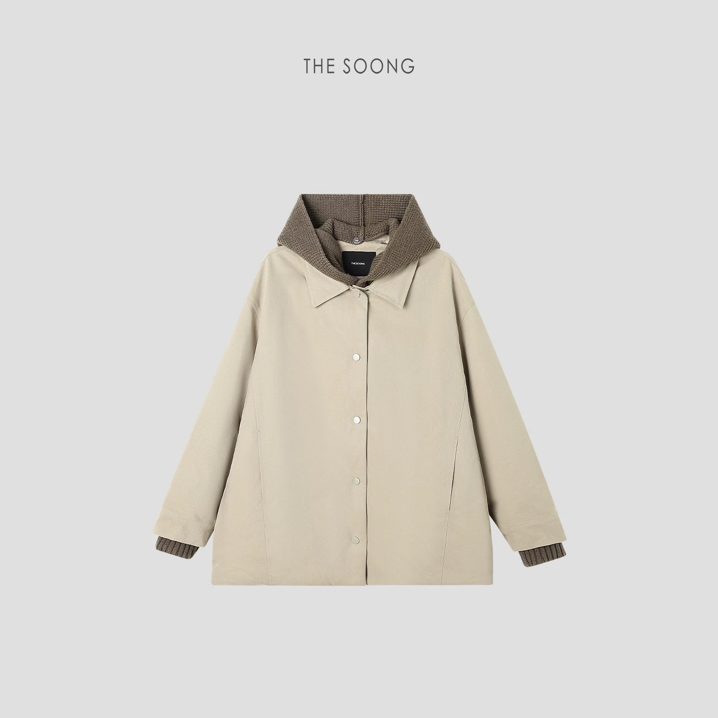 THESOONG/Autumn Winter Down Jacket Women 90% White Goose Down Detachable Hood Loose Warm Jacket 7820