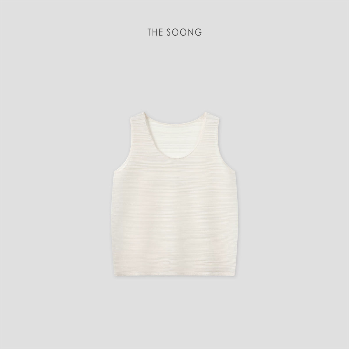 THESOONG/Vintage Literary, Wool Blend Fine Texture Striped Round-Neck Vest 7212