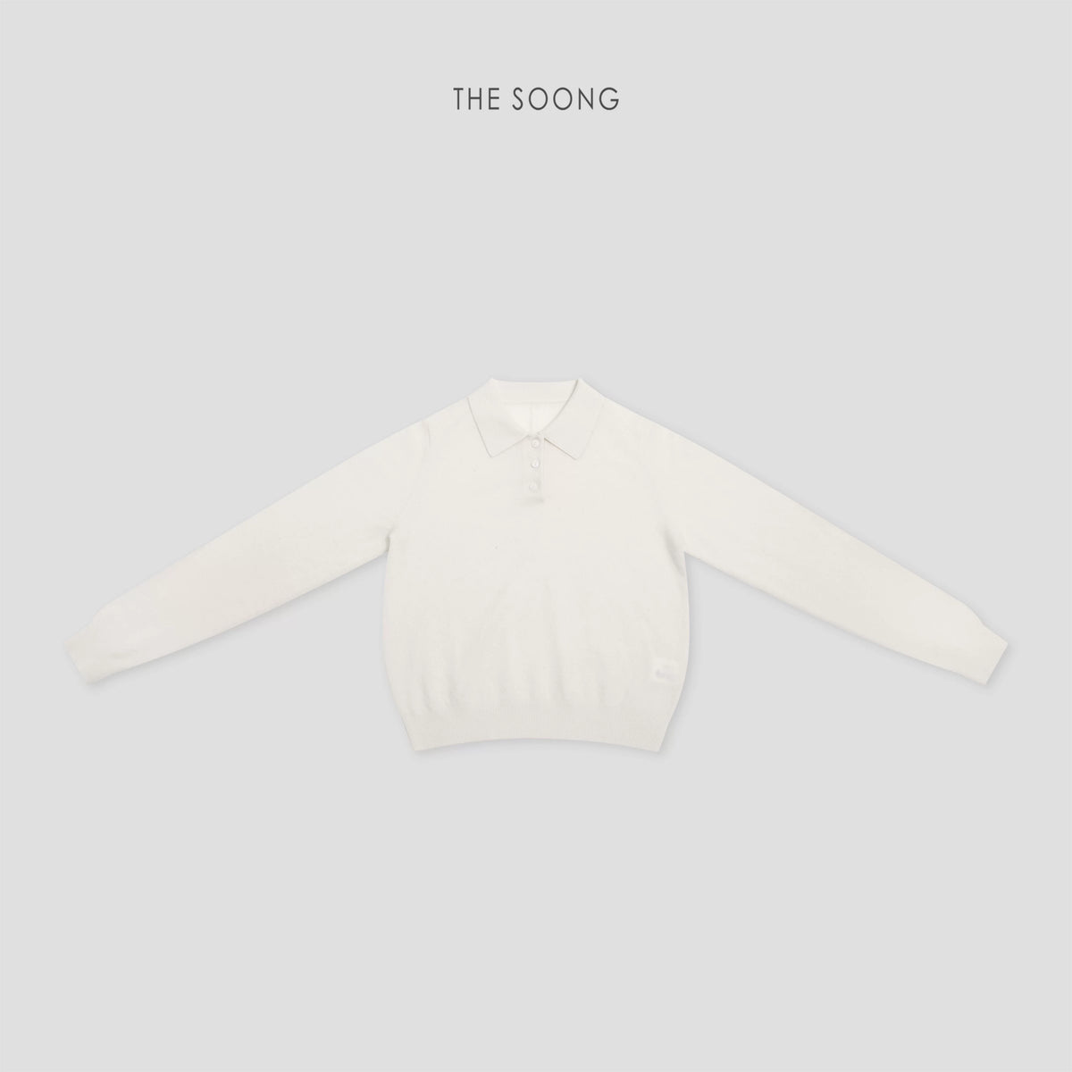 THESOONG / Spring New Sheep Wool Simple Style Polo Collar Women's Long-sleeve Base Sweater 7464