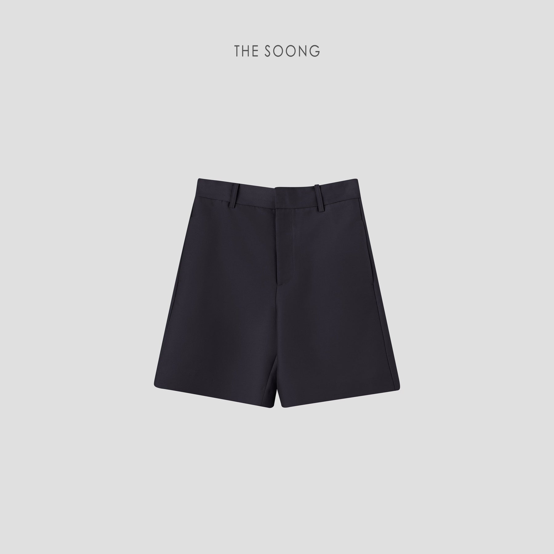 THESOONG/Silk-wool shorts Mulberry silk and wool breathable summer mid-waist casual Bermuda shorts 6468