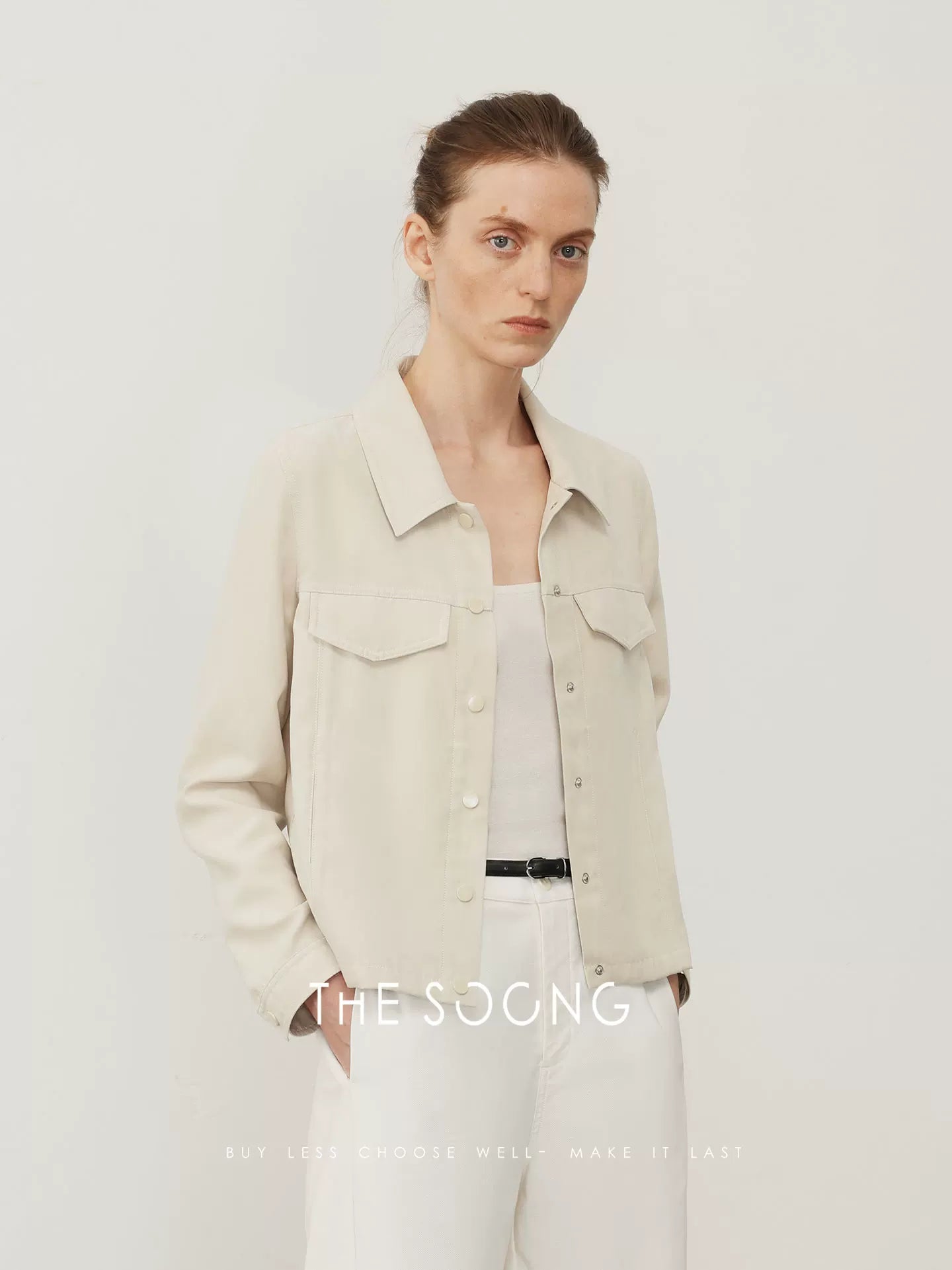 THESOONG/Spring New Turn-Down Collar Pocket Jacket Women Casual Versatile Short Top HBWT7493
