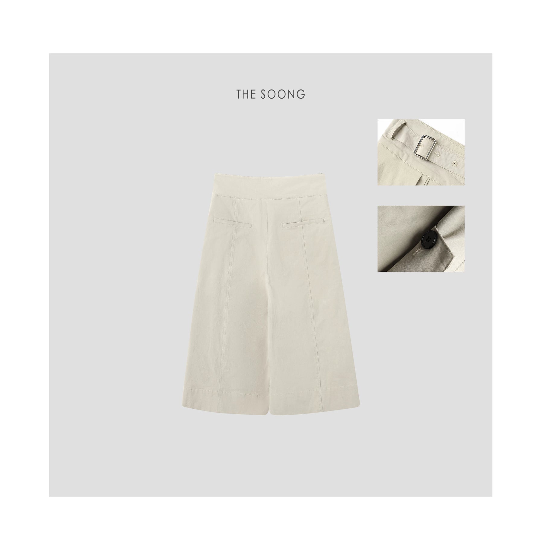 THESOONG / Wide Pants Summer 100% Cotton Woven Breathable Thin Pleated Wide-Leg Casual Pants 5573