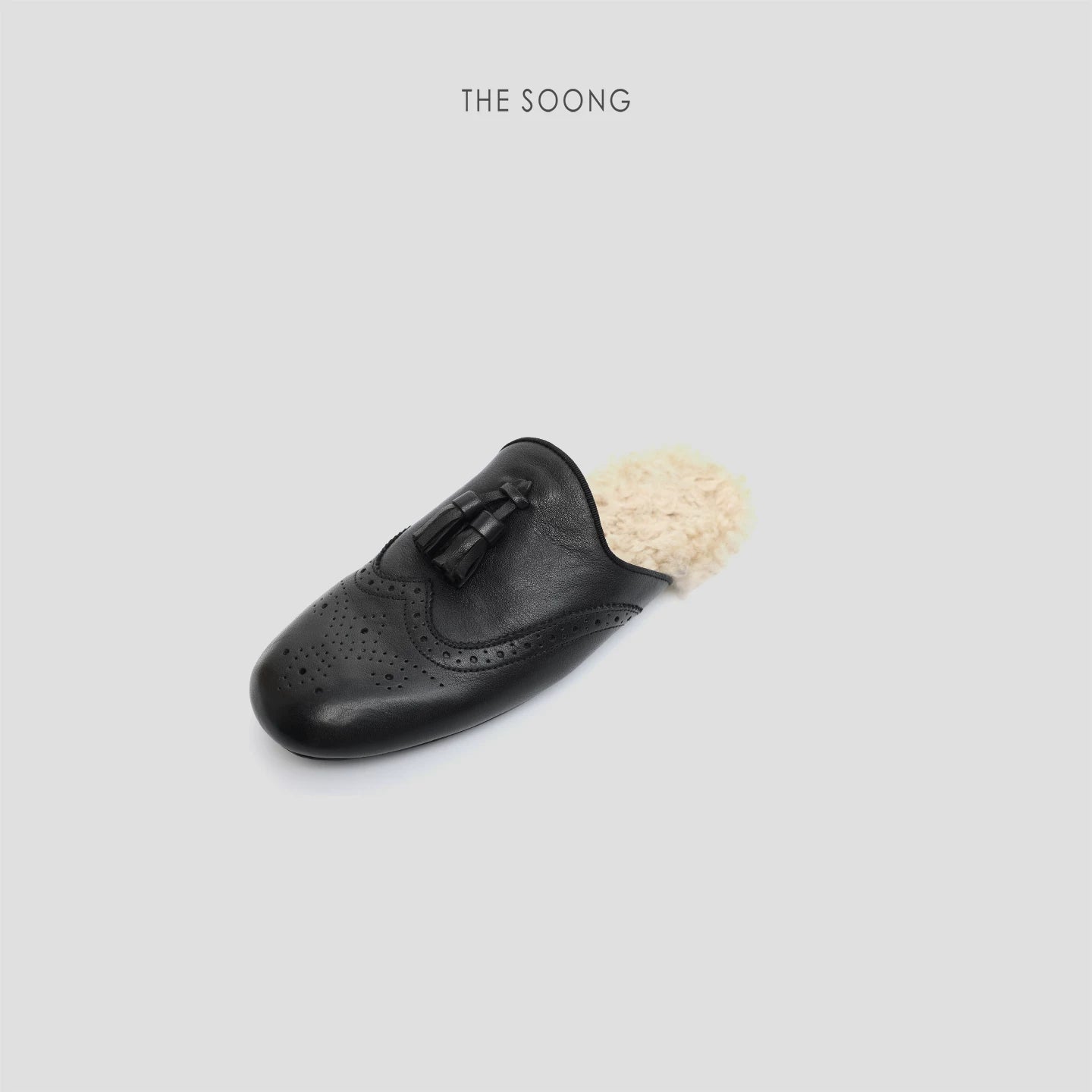 THESOONG/Furry slip-on versatile flat half-slippers 7922