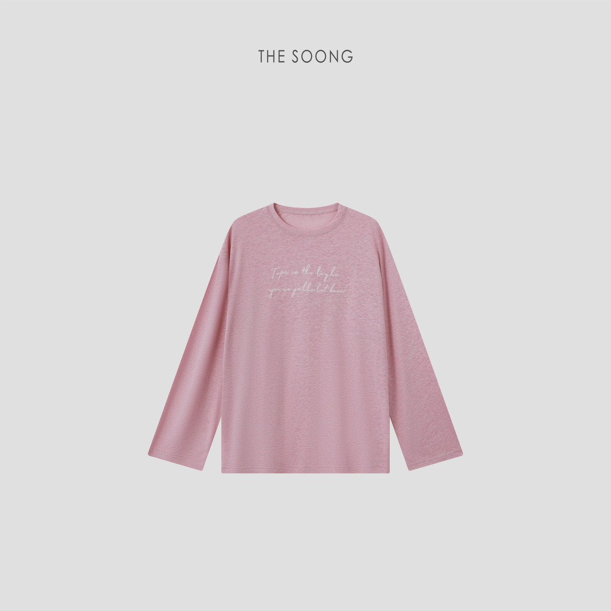 THESOONG/'Lazy Summer' Linen Blend Crewneck Letter Long Sleeve Loose T-Shirt 9102