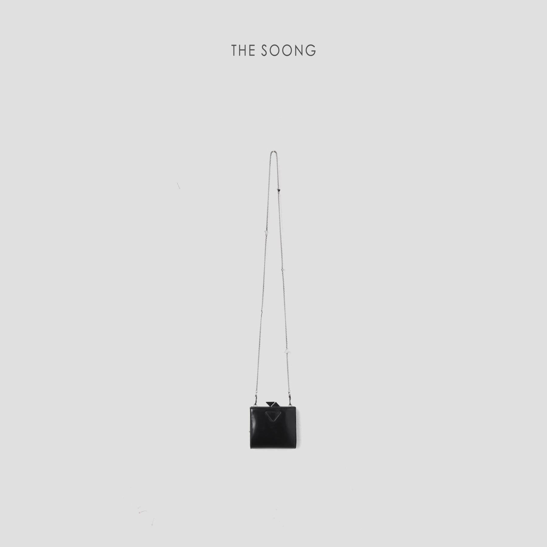 THESOONG/Cowhide Card Bag Niche Design Pure Handmade Top-Grain Calf Leather Chain Versatile Crossbody Bag
