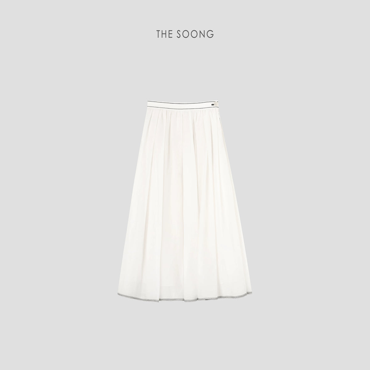 THESOONG/Early Autumn Outfit Mulberry Silk Mid-Waist Skirt for Women Mesh Skirt Versatile Casual HBQZ6674