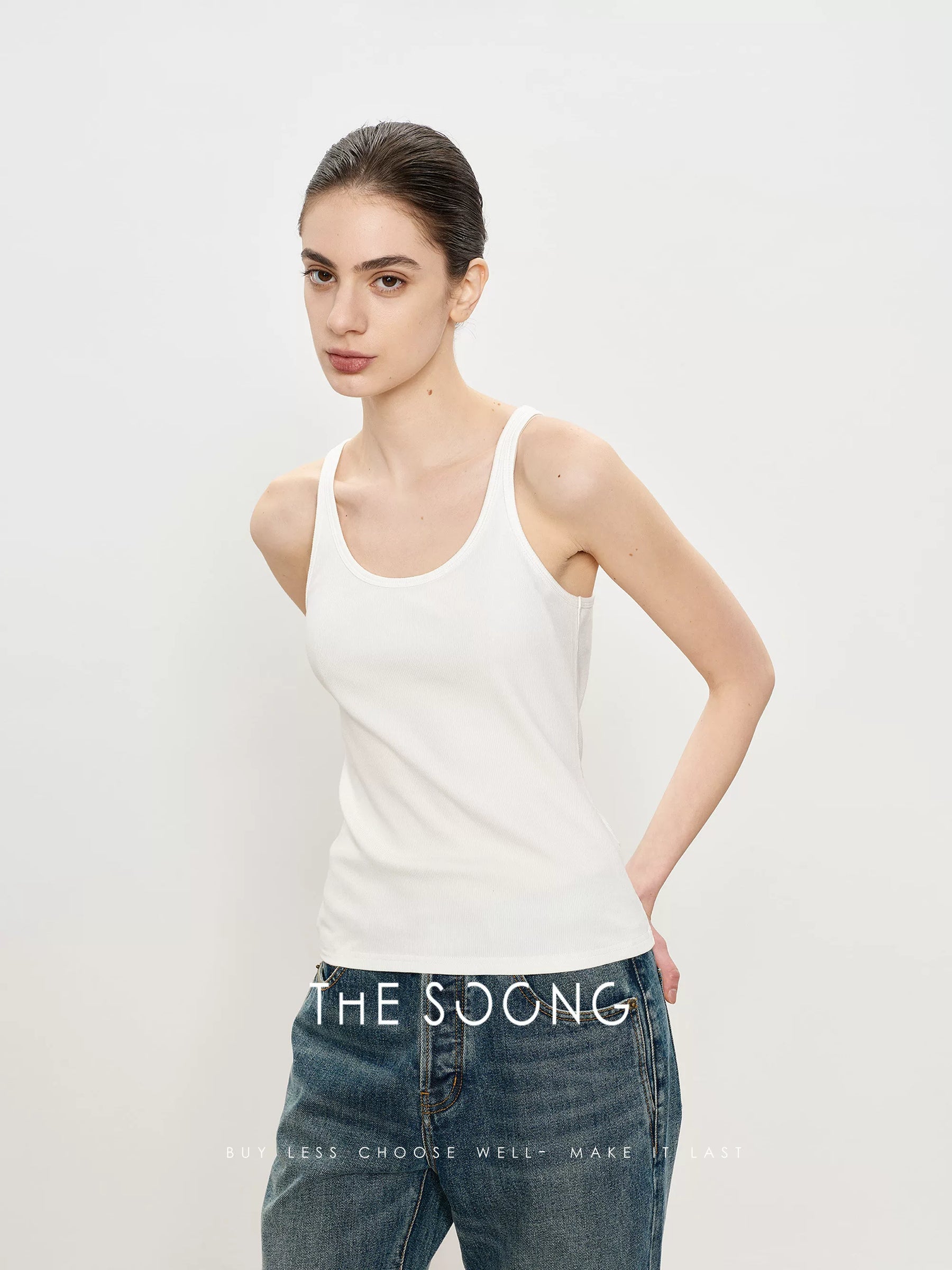 THESOONG/ Summer Alajic solid color comfortable soft breathable elastic non-deforming camisole tank top