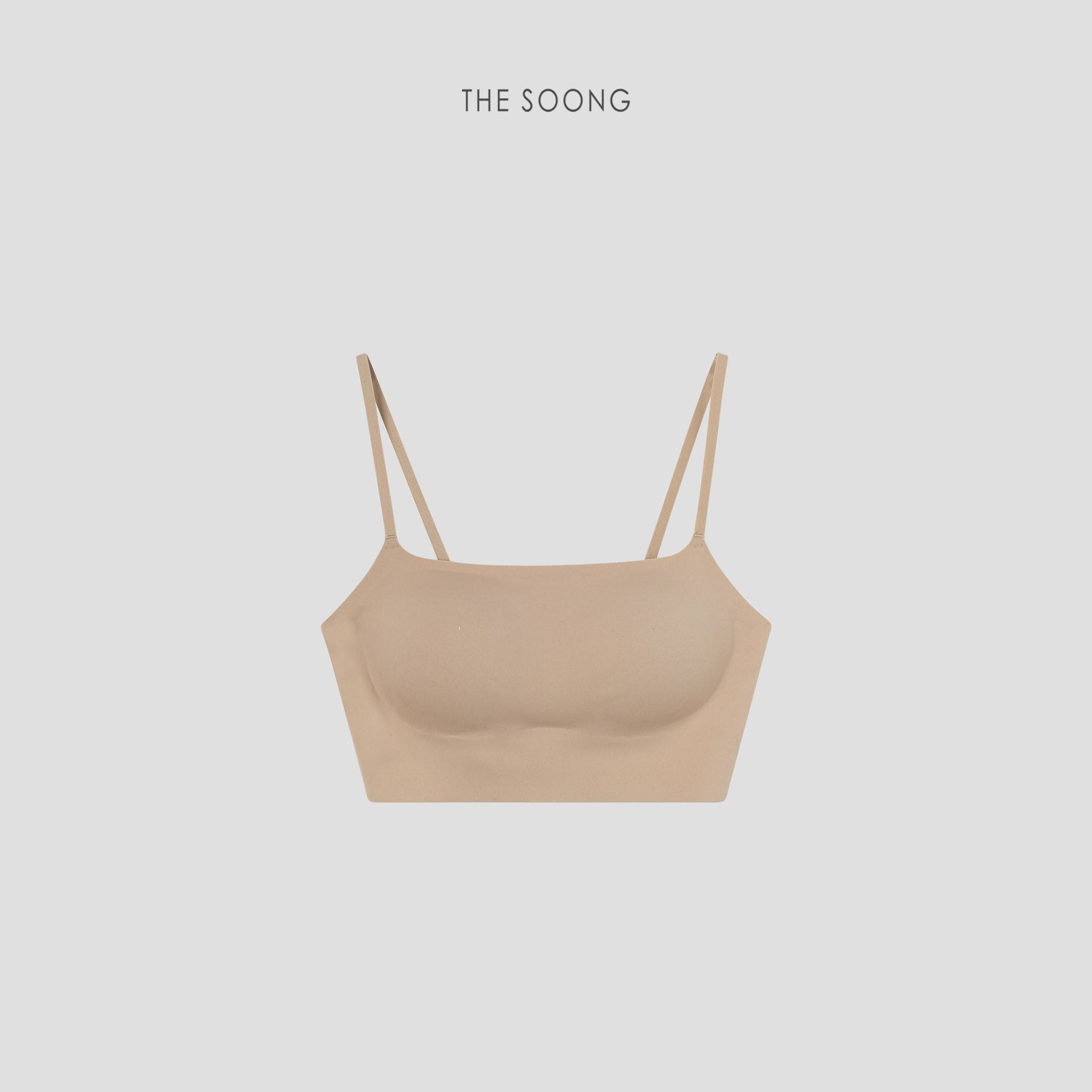 THESOONG/Foundation Liquid Pure Color One-Piece Lightweight Breathable Zero Pressure Skin-Fit Women's Bandeau Underwear 7057