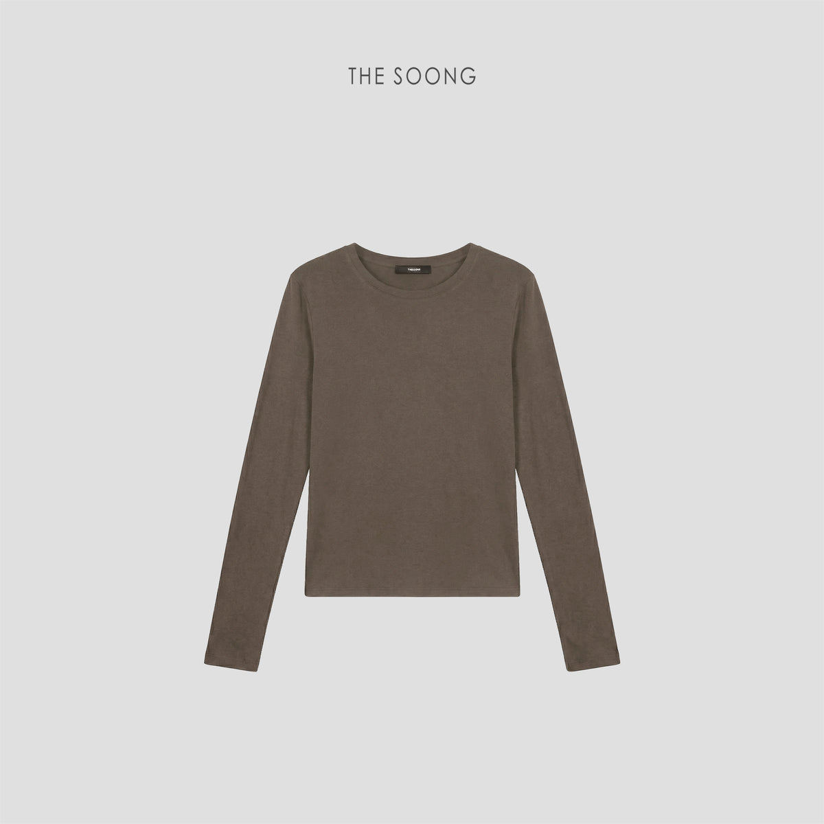 THESOONG / Lightweight Sunscreen 80s Strong Twist Cotton Misty Round Neck Stretch Sun-Protection T-Shirt for Women 7293