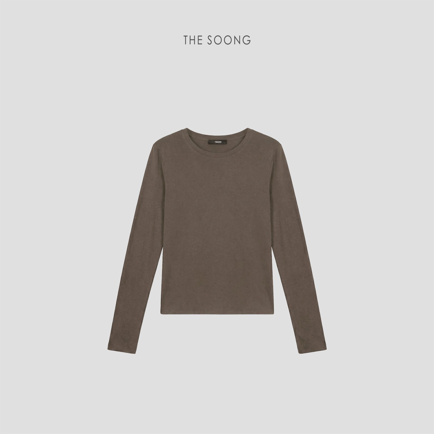 THESOONG / Lightweight Sunscreen 80s Strong Twist Cotton Misty Round Neck Stretch Sun-Protection T-Shirt for Women 7293