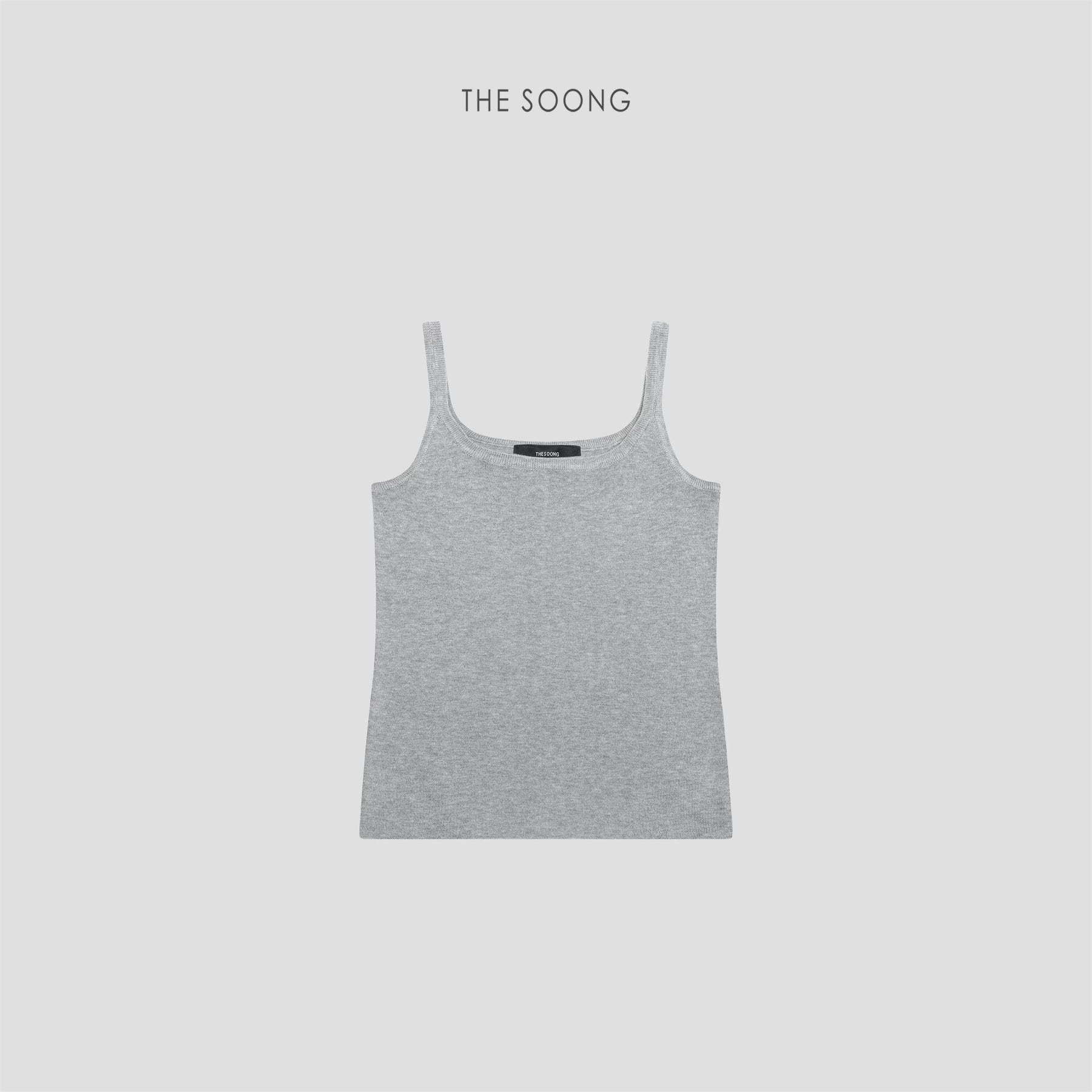 THESOONG / Nude-feel vest, 100% triacetate fine smooth basic vest top HWBX8488