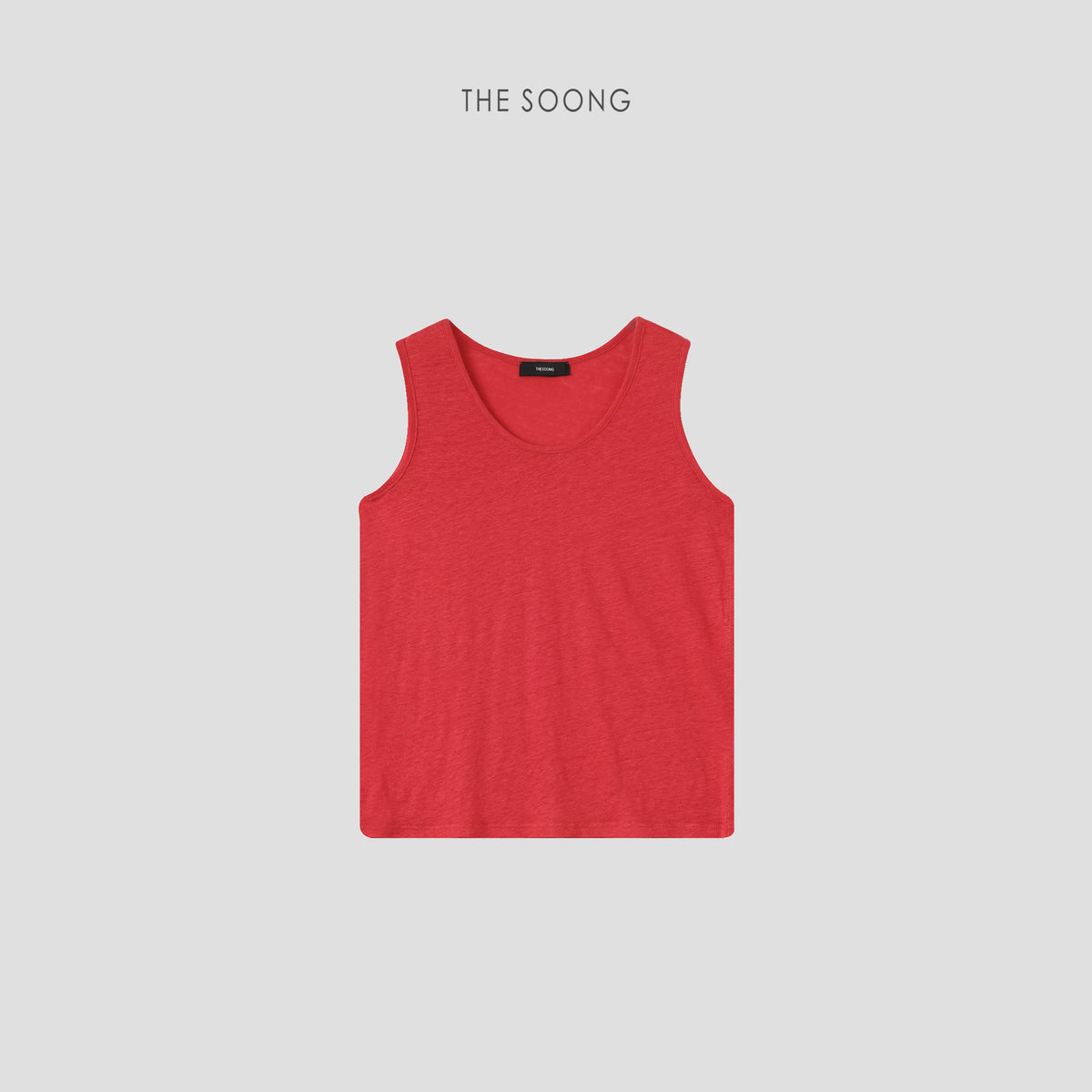 THESOONG/Foggy Light Gauze Summer Pure Linen Lightweight Breathable Texture U-Neck Thin Women's Vest 6826