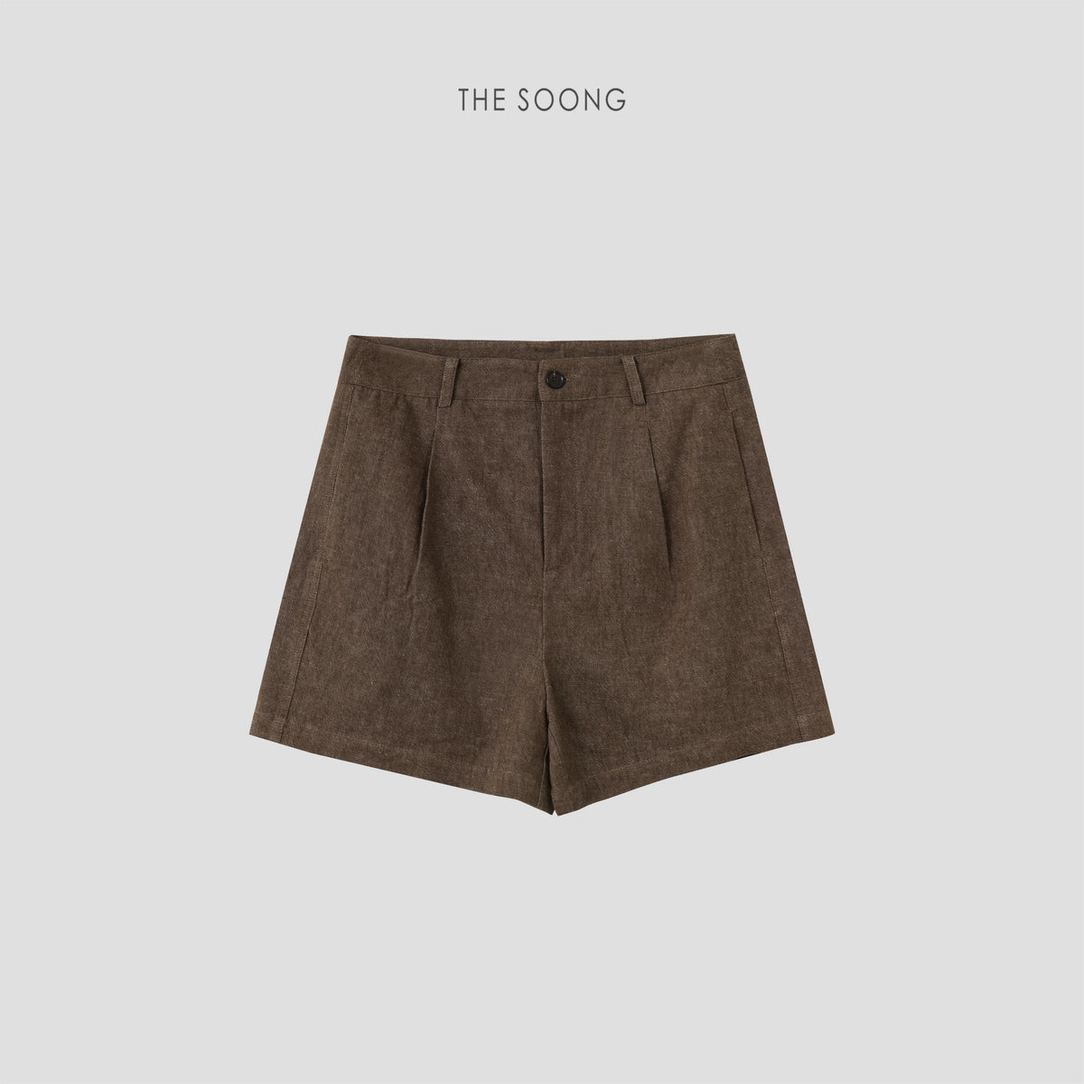 THESOONG/Linen Cotton Blend High-Waist A-Line Wide-Leg Summer Lightweight Slim Versatile Women's Shorts HWKZ9309