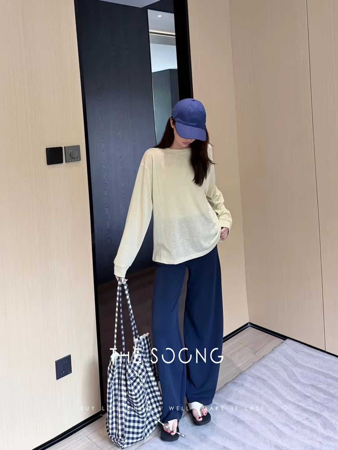 THESOONG/Lightweight Texture 100% Pure Cotton Summer Snowflake Texture Thin Round Neck Long Sleeve T-Shirt for Women 8884