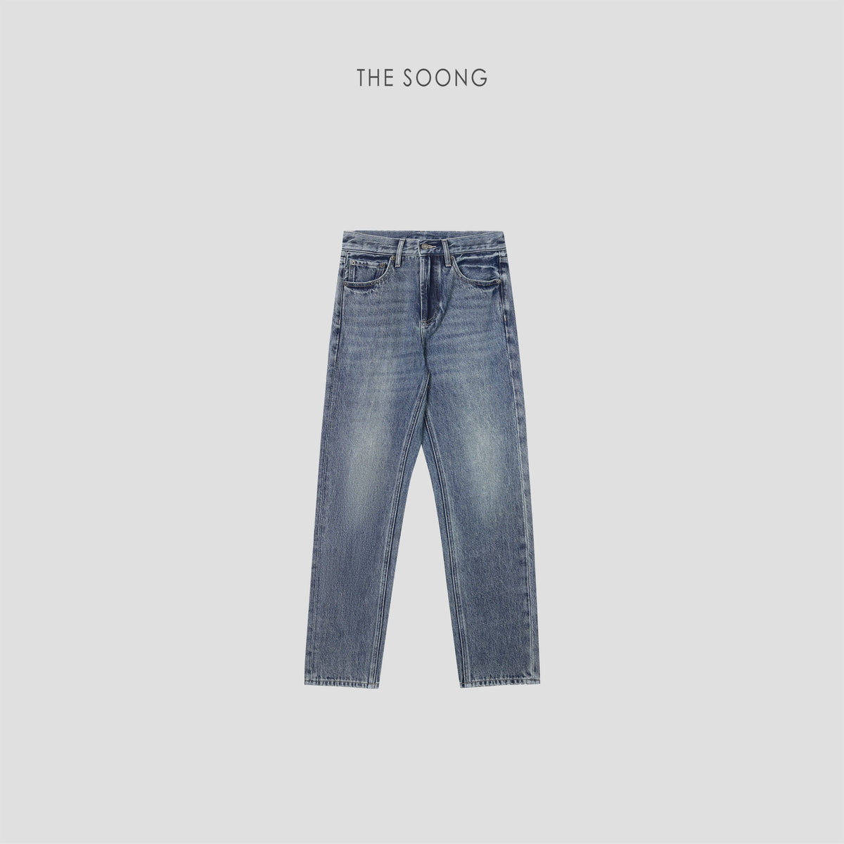 THESOONG/Stone Mill 2.0 100% Cotton Serlo Spun Fiber 13oz Vintage Washed Straight Jeans 9099