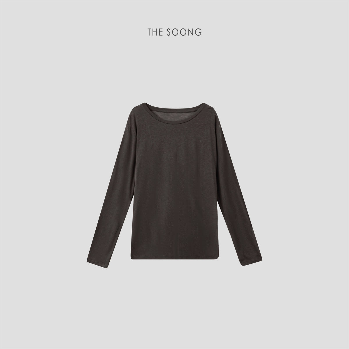 THESOONG / Summer Savior Tencel Linen Blend Silky Draped Anti-Pilling Breathable Long Sleeve T-Shirt 9121