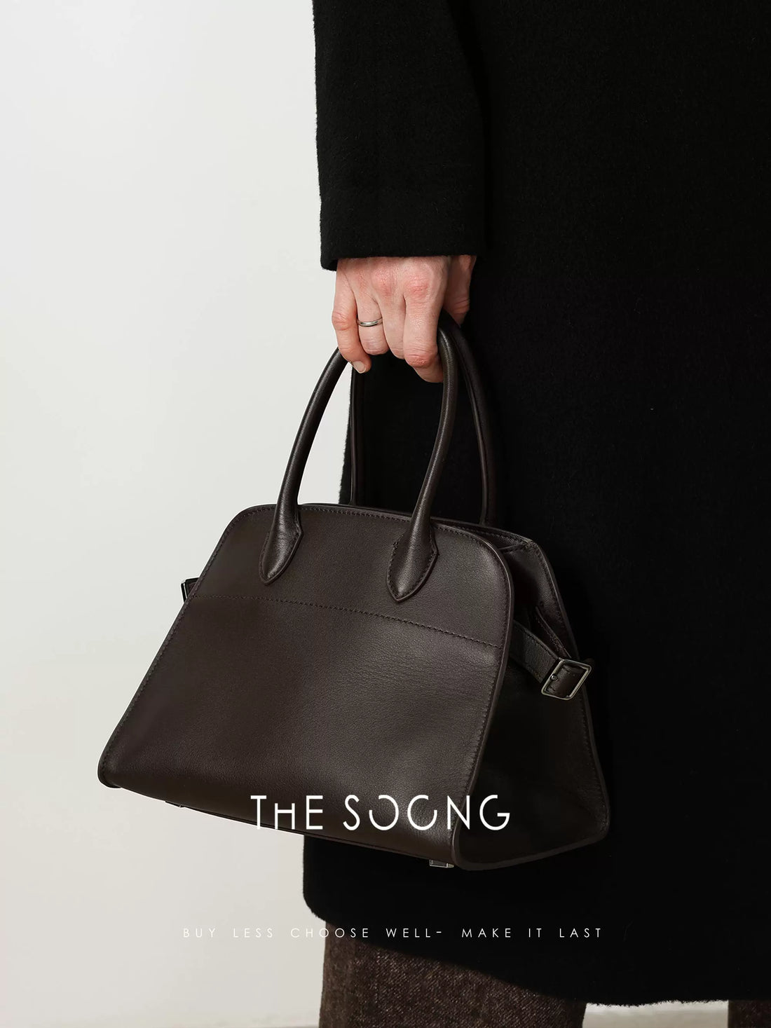 THESOONG/lazy and casual, imported first-layer cowhide, simple large-capacity light luxury tote bag 4910
