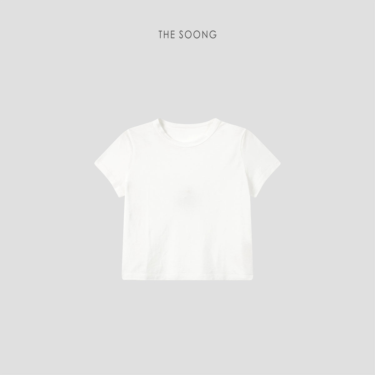 THESOONG/Zero-Feeling T Imported Australian Pure Cotton High-Twist Short-Sleeve T-Shirt Slim Fit Summer Short Top for Women 8866