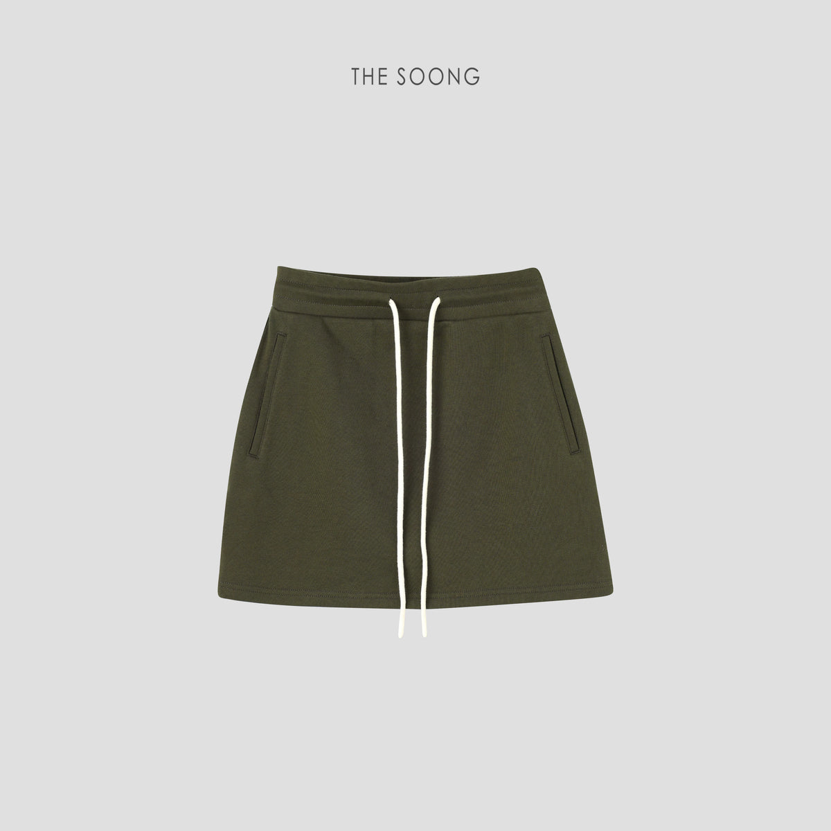 THESOONG/Enjoy Summer, 100% Cotton, Wrinkle-Resistant, Breathable A-Line Drawstring Elastic Waist Anti-Exposure Sports Skirt Pants