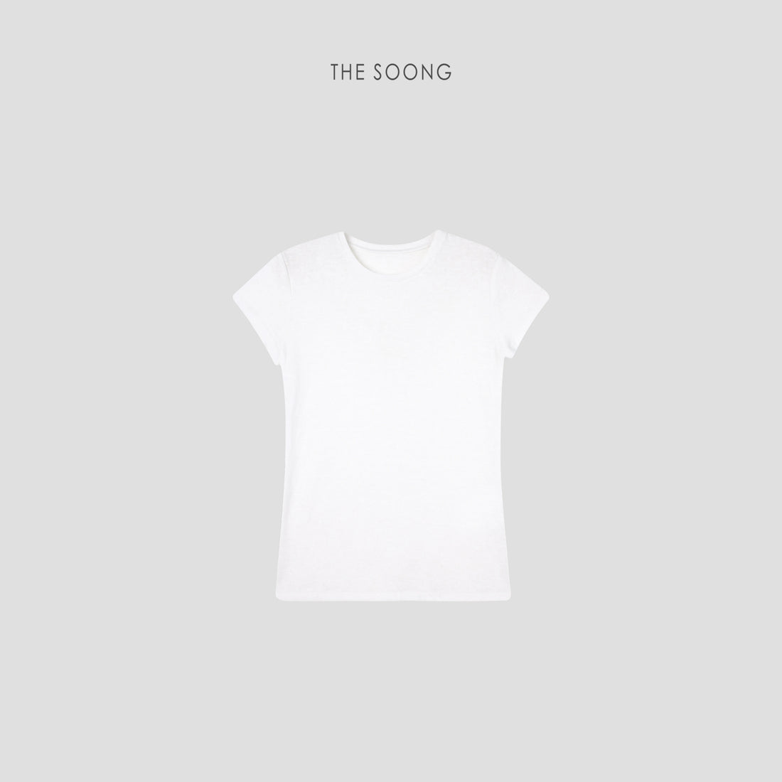THESOONG / Highly Praised Repurchase Item Everyone Owns One Lightweight Thin Round Neck Black and White Basic Tee for Women
