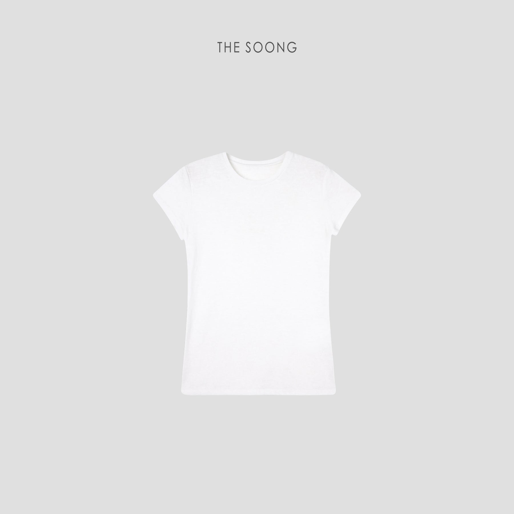 THESOONG / Highly Praised Repurchase Item Everyone Owns One Lightweight Thin Round Neck Black and White Basic Tee for Women