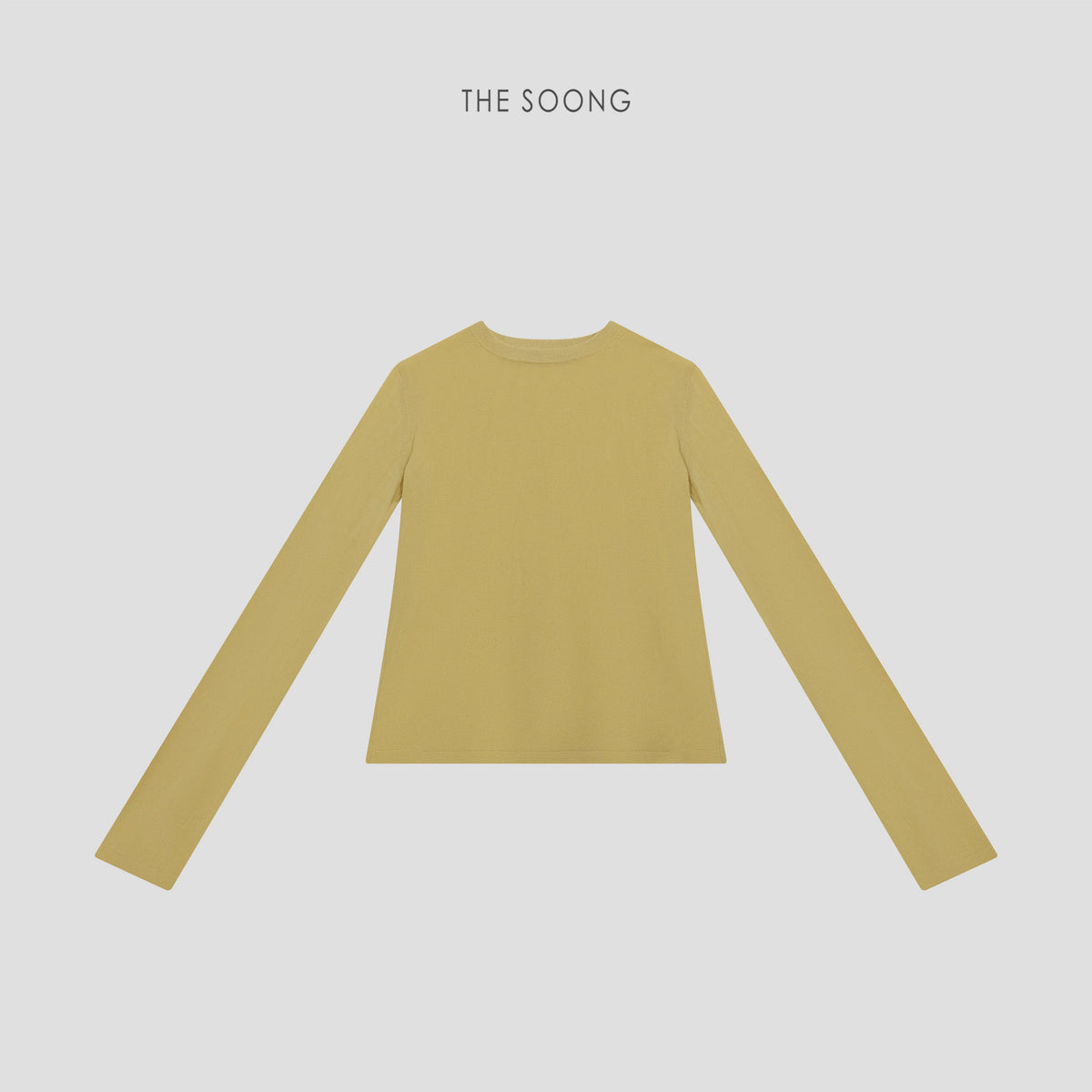 THESOONG/ 100% Merino Wool Fluffy Soft T-shirt with Texture Round Neck Solid Color Base Shirt 3390