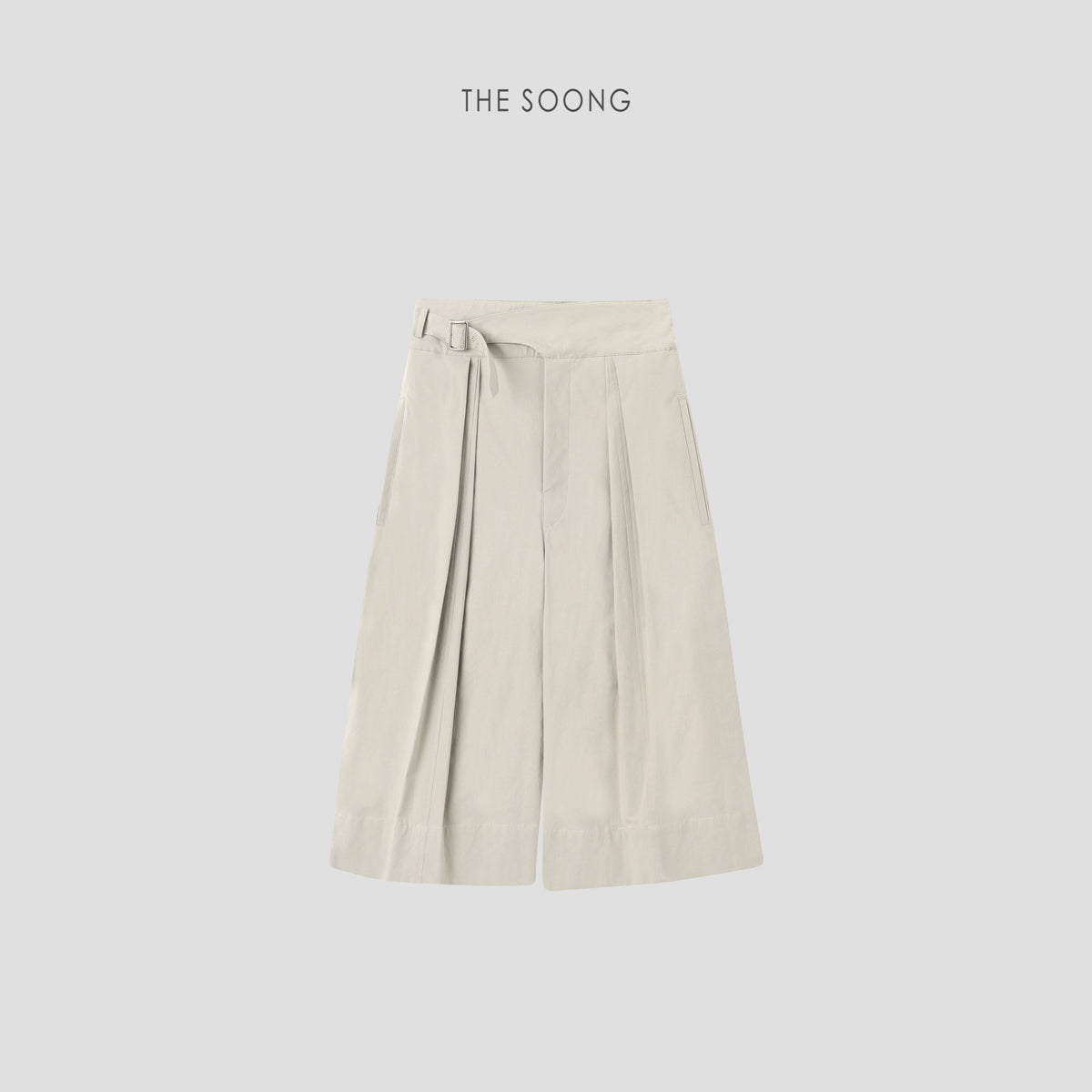 THESOONG / Wide Pants Summer 100% Cotton Woven Breathable Thin Pleated Wide-Leg Casual Pants 5573