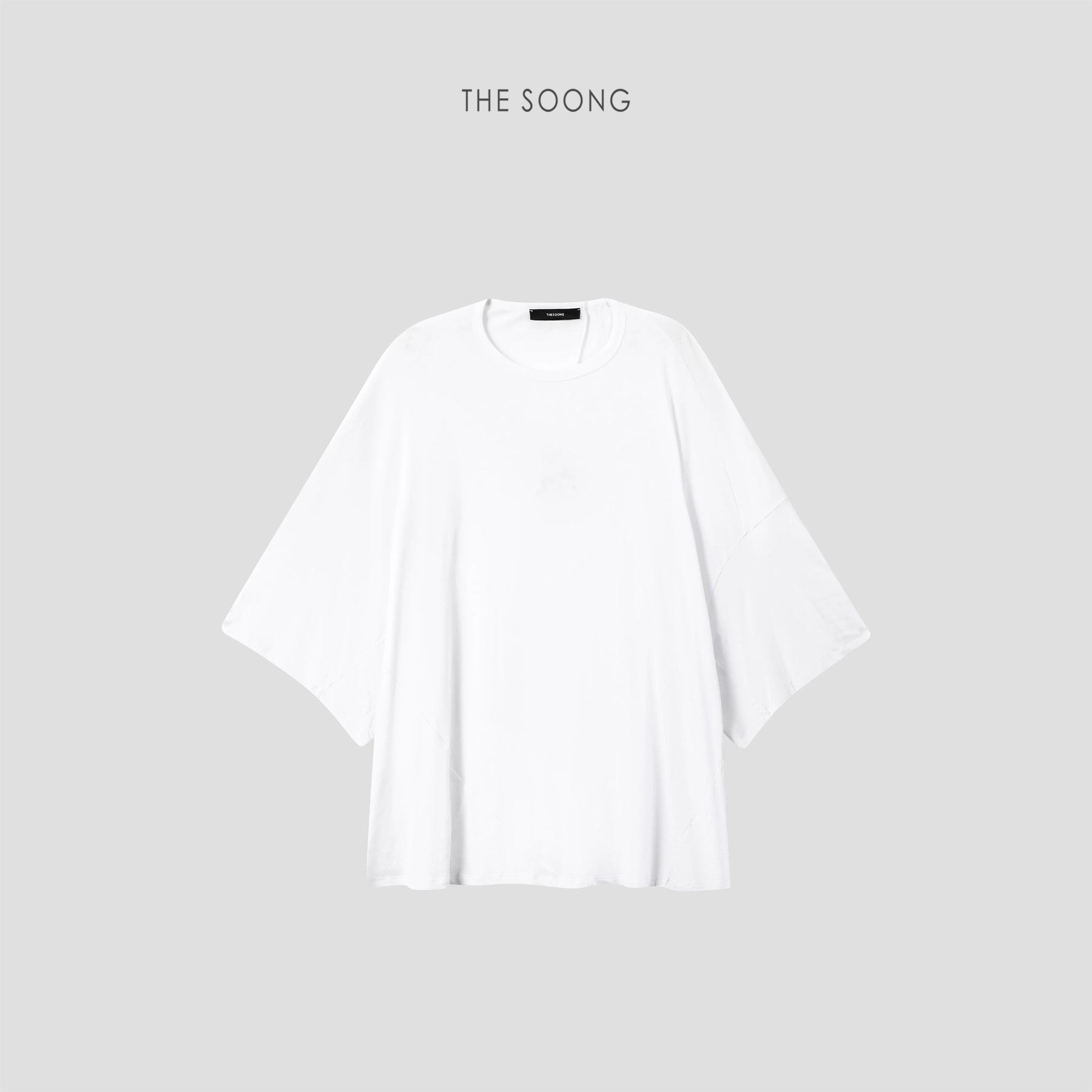 THESOONG/Dynamic Aesthetics 100% Pure Cotton Geometric Patchwork Mid-Length Short Sleeve T-Shirt 8622