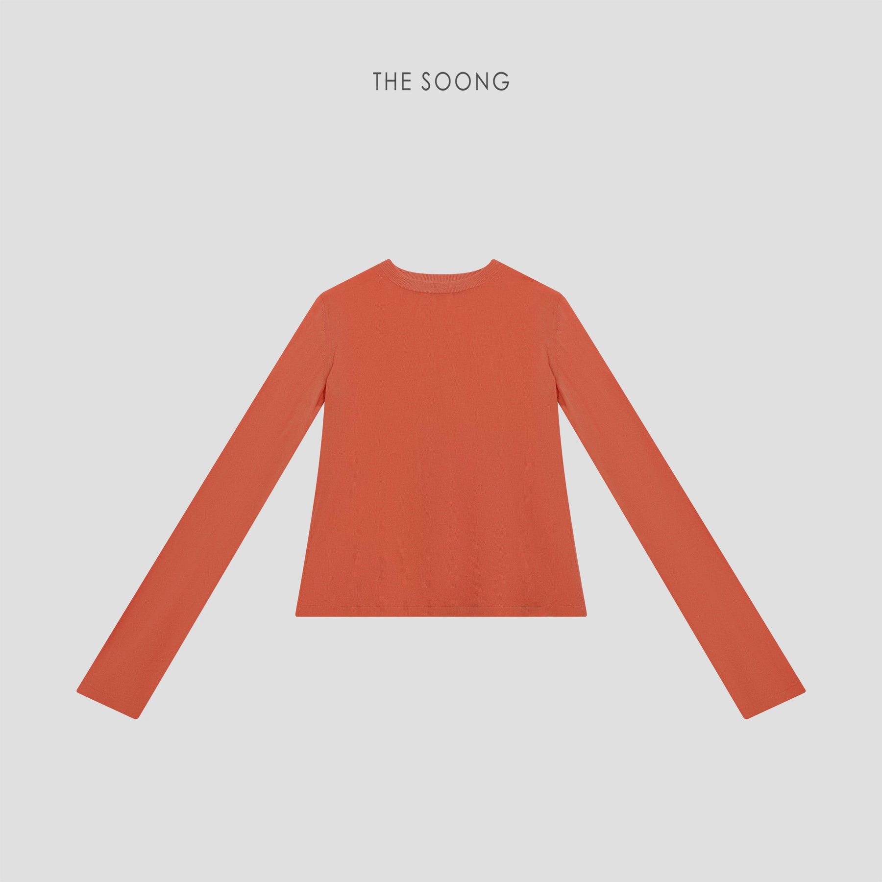THESOONG/ 100% Merino Wool Fluffy Soft T-shirt with Texture Round Neck Solid Color Base Shirt 3390