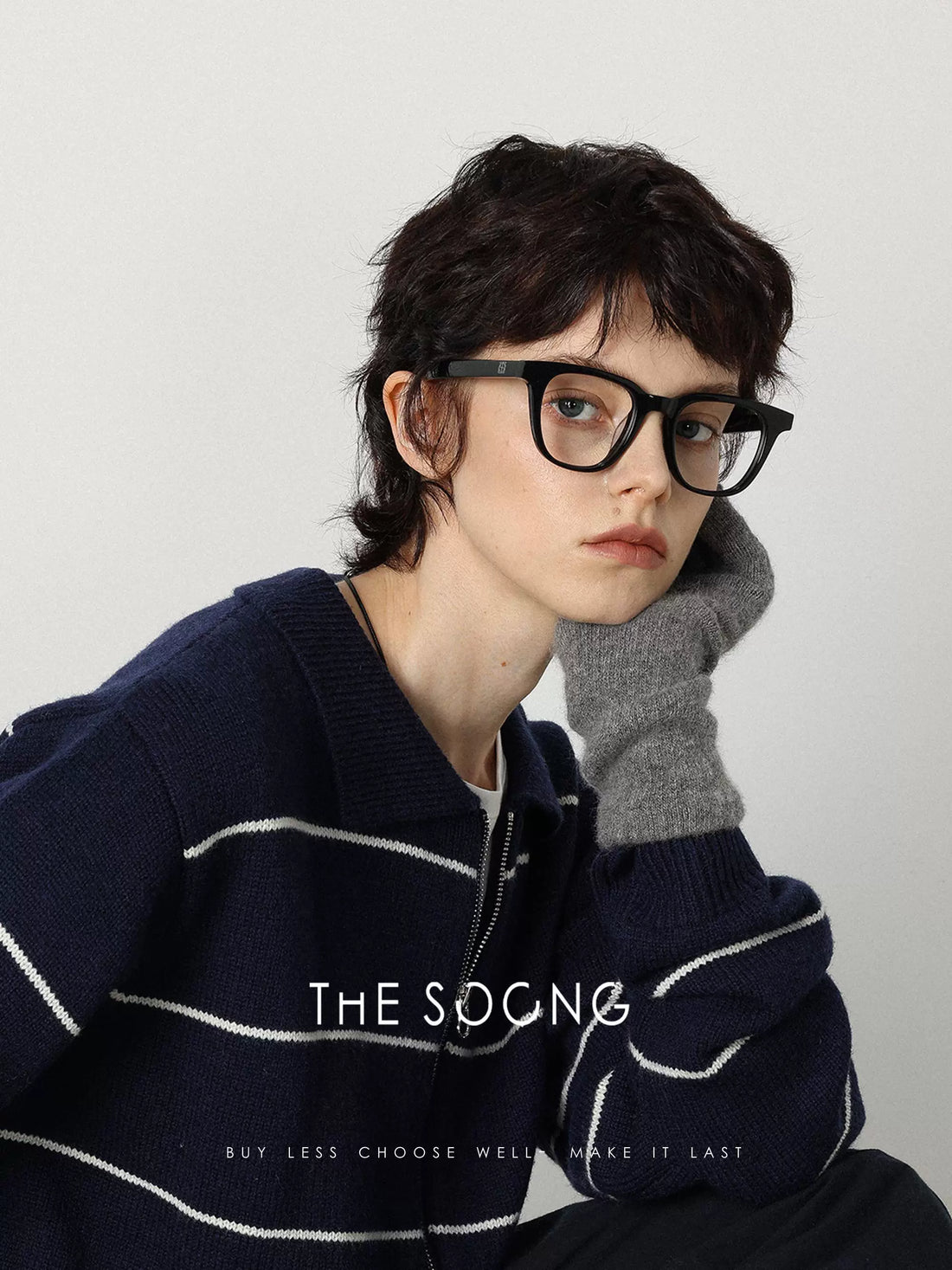 THESOONG/Natural Look Blue Light Blocking Vintage Square Black Frame Glasses 8007