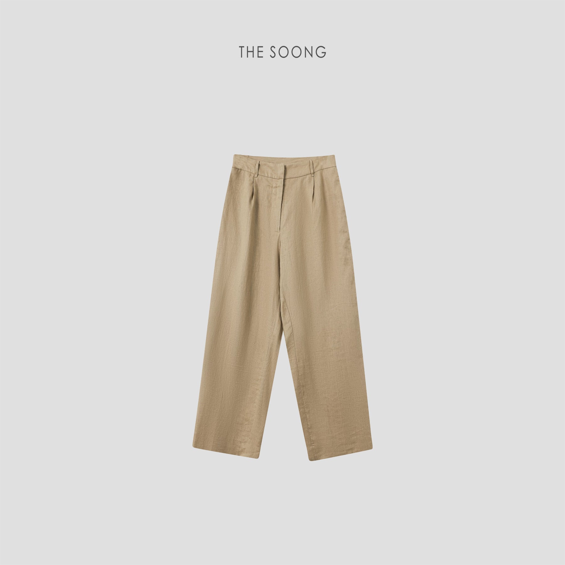 THESOONG/Lazy Wrinkle Summer 100% Linen Washed Soft Breathable Textured Wide-Leg Pants for Women 9122