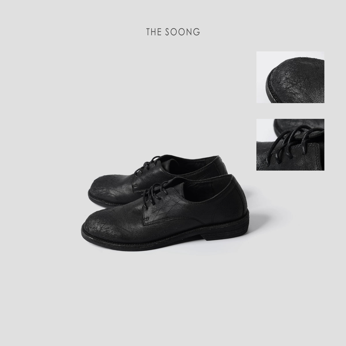 THESOONG/British Holiday Retro Versatile Shoe Sheep Leather Handmade Sprayed Vintage Genuine Leather Sole Shoe for Women