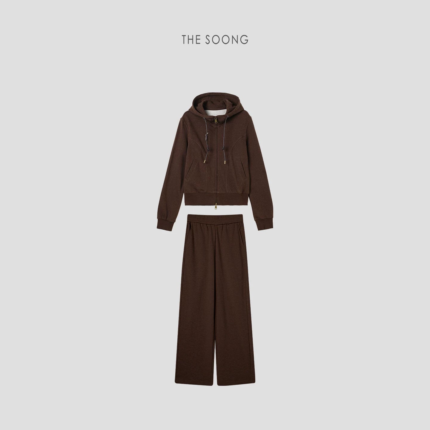 【Clearance 3】High-density Xinjiang pure cotton sweatshirt and sweatpants casual suit women hooded relaxed autumn 7669