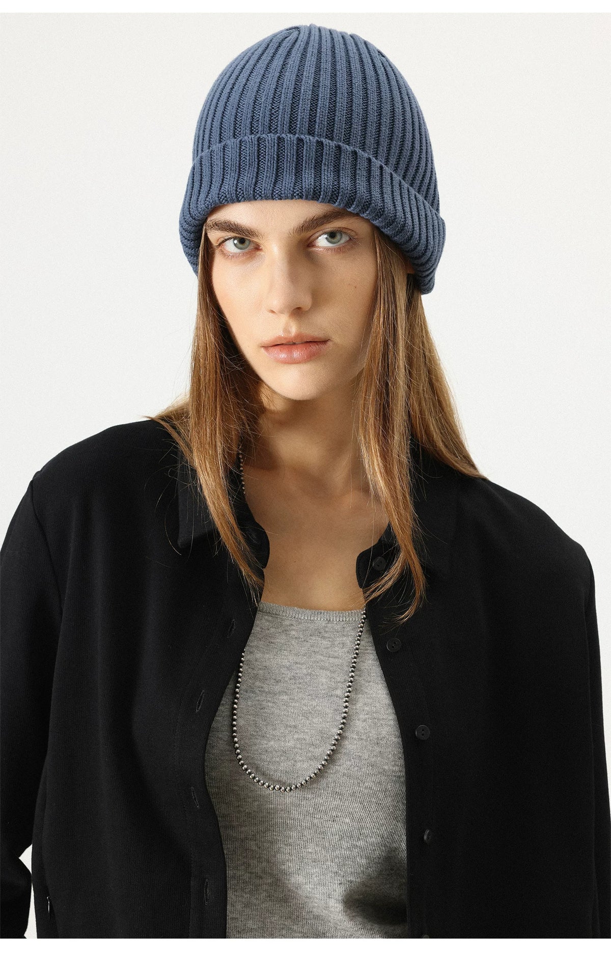 THESOONG / Classic Pure Cotton Warm and Stretchy Versatile Solid Color Knit Hat 7525