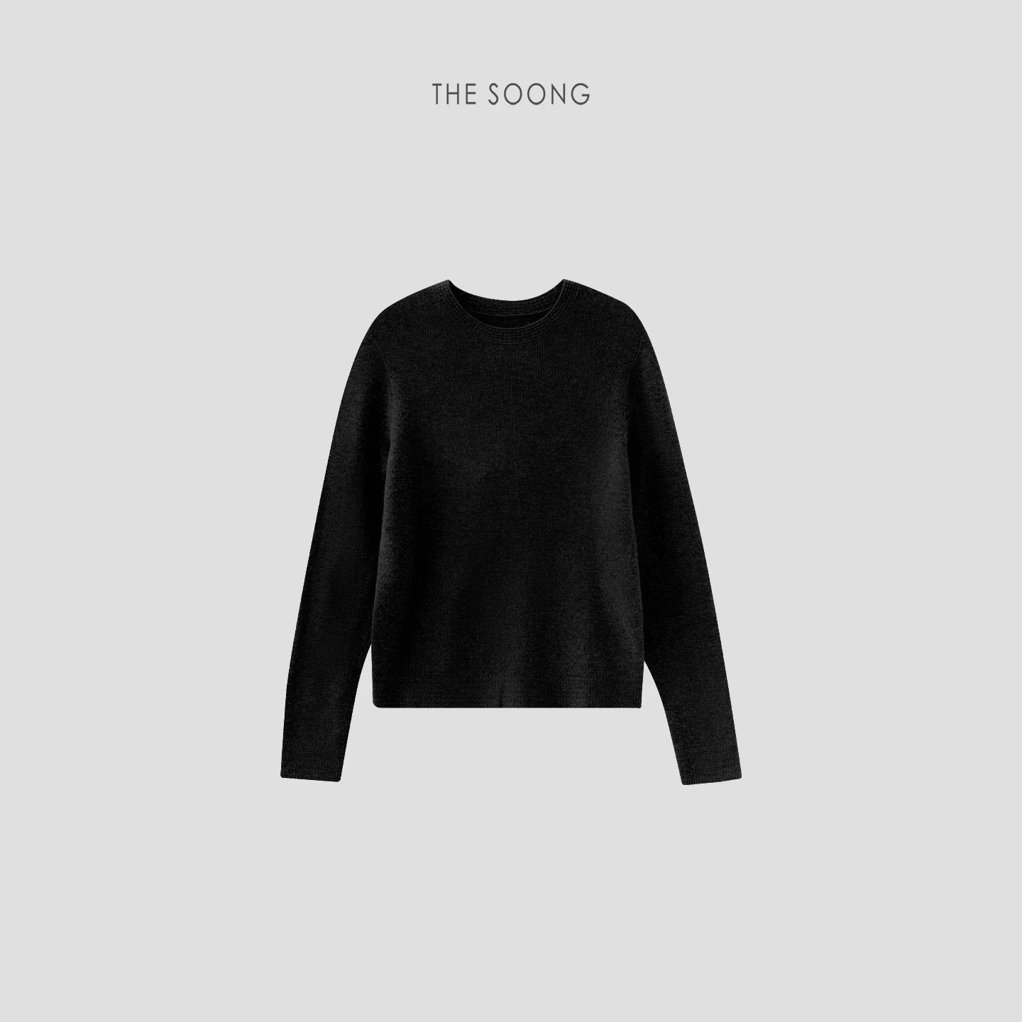 THESOONG / Artisan Weaving Delicate Sensation Cashmere Wool Knit Base Shirt Soft Pineapple Pattern Round Neck Sweater for Women 8081