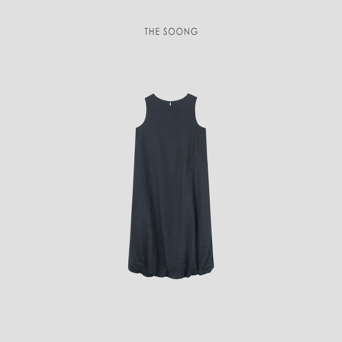 THESOONG / Japanese Style Polka Dot Dress High-density Combed Cotton Breathable Tailored Draped Polka Dot Dress 7358