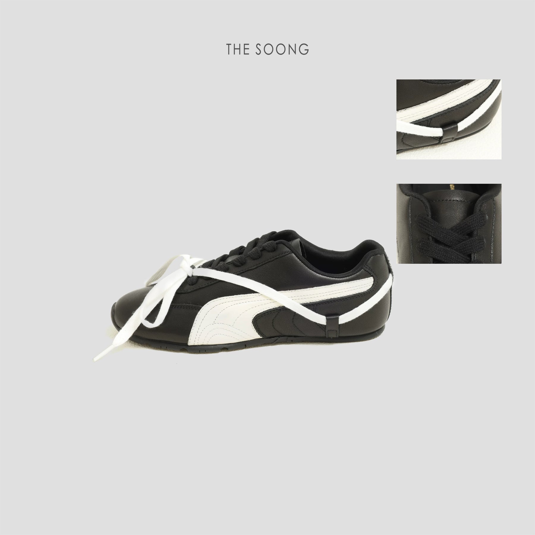 THESOONG / New Classic Cowhide Soft Double Lace-up Versatile Racing Trainer Shoes for Women HWXZ8454