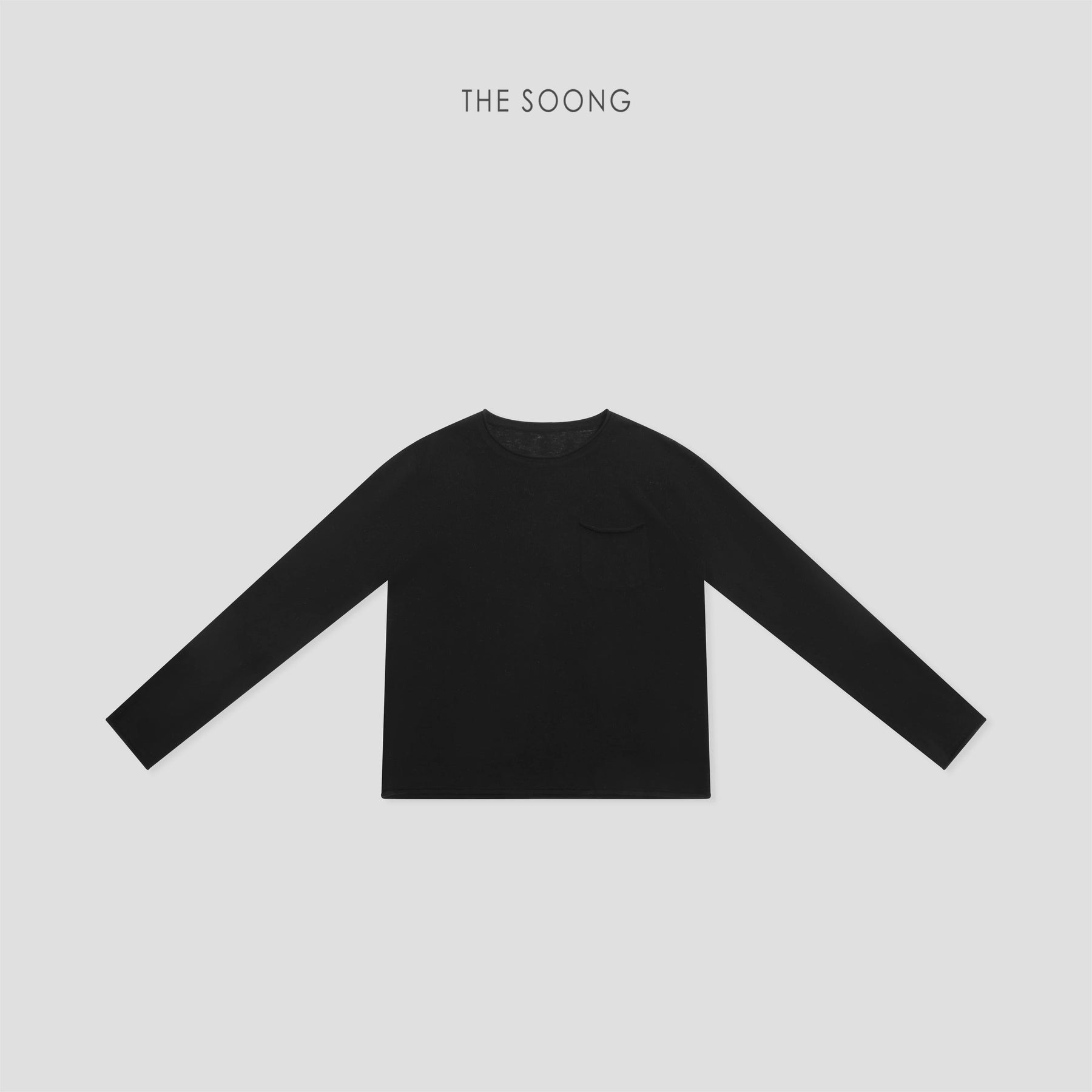 THESOONG/Spring New Arrival Wool 100% Base Shirt Crew Neck Long Sleeve Semi-High Collar Soft HWMY8490