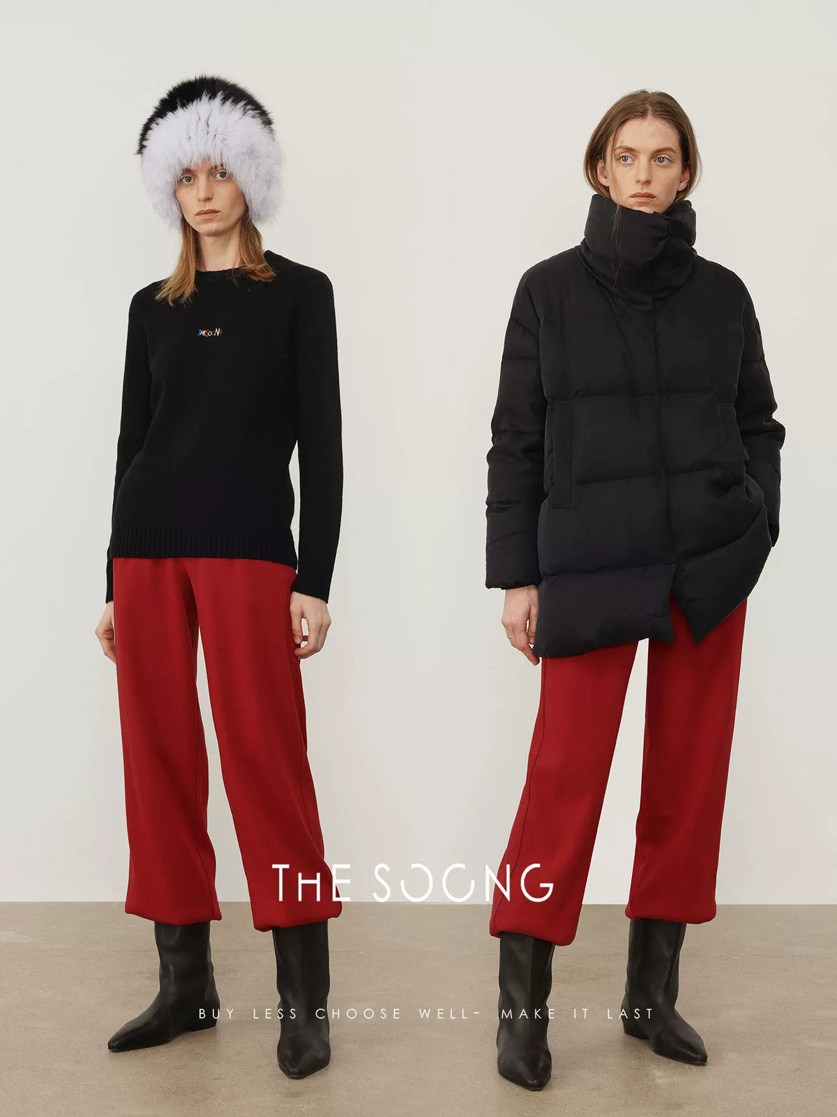 THESOONG/Warm Ocean Oats Fleece High Elastic Thickened Cocoon-Shaped Elastic Mid-Waist Casual Pants for Women 5950
