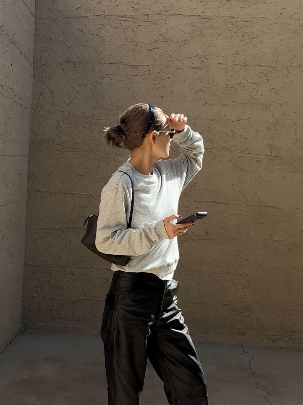 THESOONG/Pop Sweatshirt: 100% Cotton Ribbed Crewneck Loose Drop Shoulder Casual Sweatshirt 9179