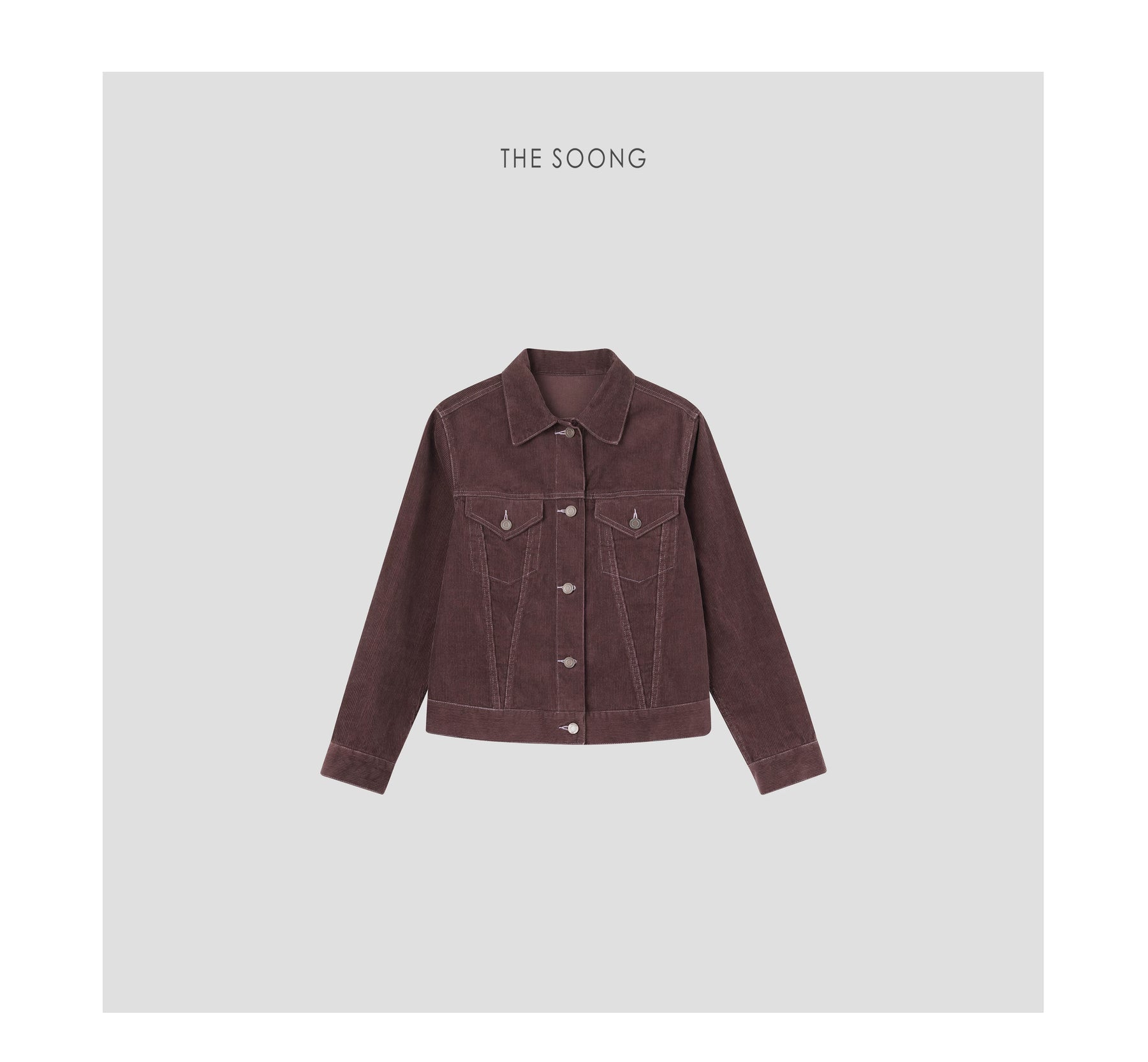 [Clearance 3] Paris Letter 100% Cotton Cut Plush Corduroy Collar Jacket 5047