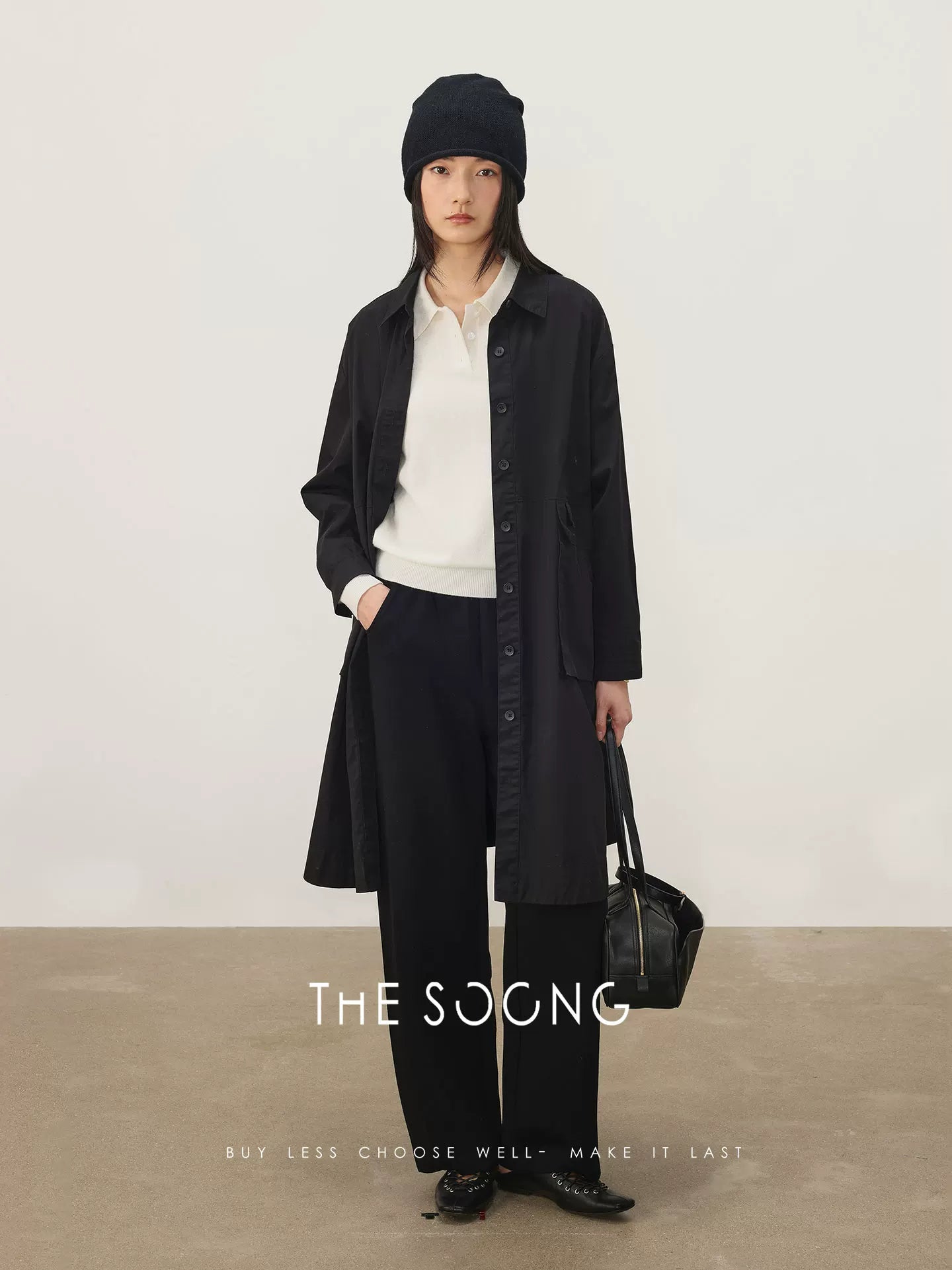 THESOONG/Delicate Lightness 100% Selected High-Count Cotton Structured Fashion Women's Lightweight Trench Coat 4021