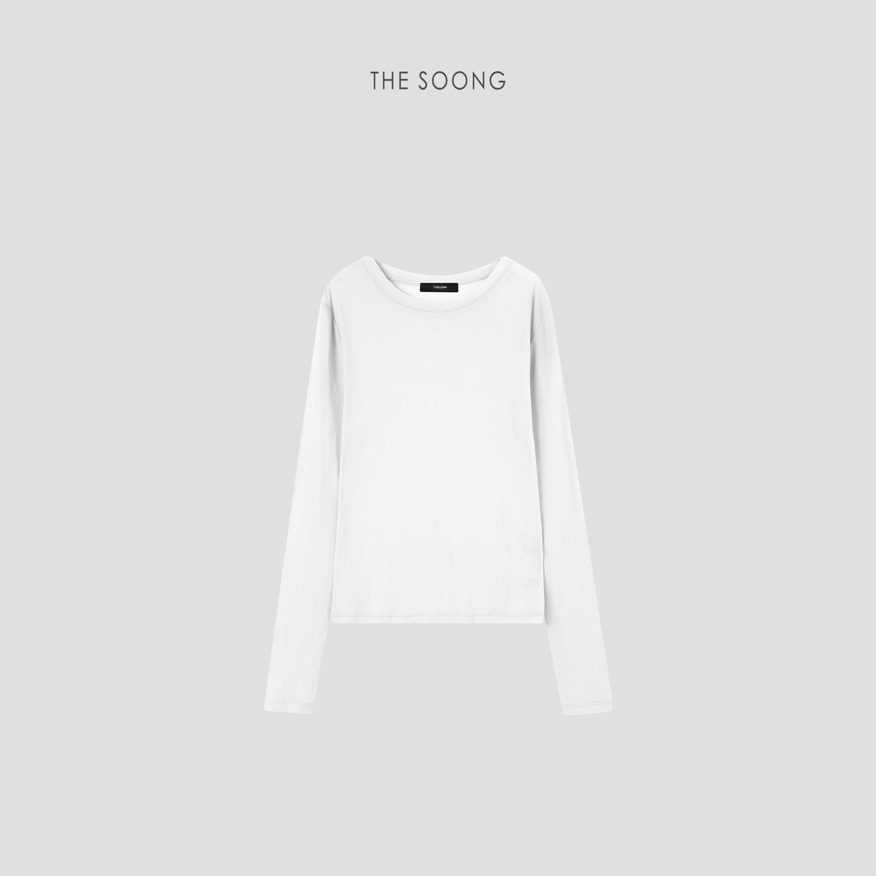 THESOONG / Lightweight Sunscreen 80s Strong Twist Cotton Misty Round Neck Stretch Sun-Protection T-Shirt for Women 7293