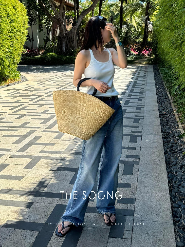 THESOONG/ Loved Every Season, Austrian Fine-denier Modal Imported Woven Straight Jeans 6639