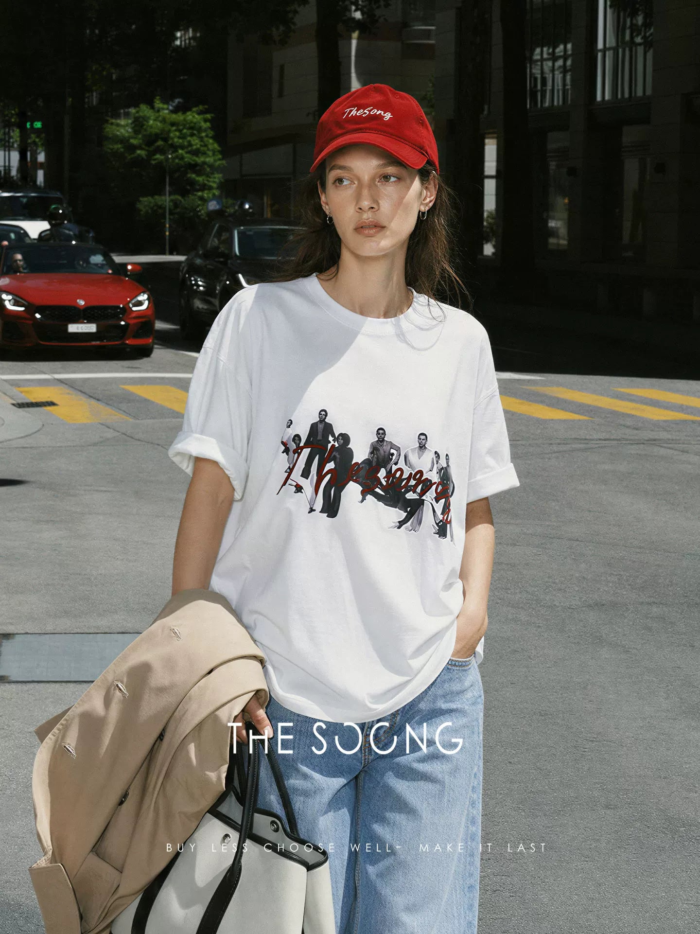 THESOONG/Artistic Expression 100% Pure Cotton Skin-Friendly Personalized Group Print Round Neck Short Sleeve T-Shirt for Women 7567